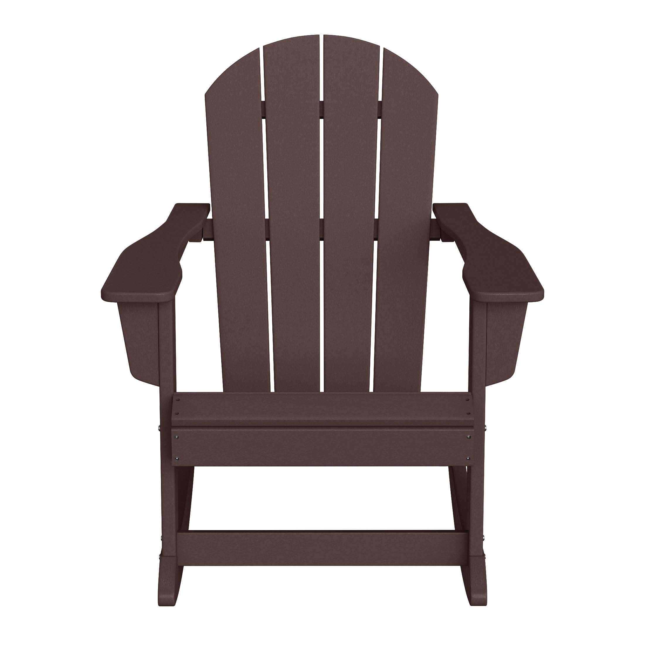 WestinTrends Malibu Outdoor Poly Adirondack Rocking Chair - Weather-Resistant Patio Furniture, Dark Brown - Perfect for Backyard, Garden, and Poolside Relaxation