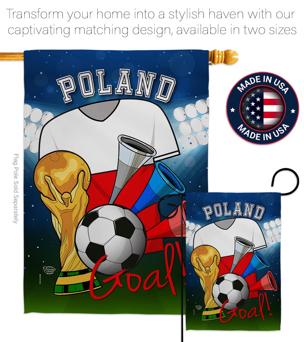 Poland Flag for Soccer Fans - Outdoor & Indoor Decor - FIFA World Cup Gift