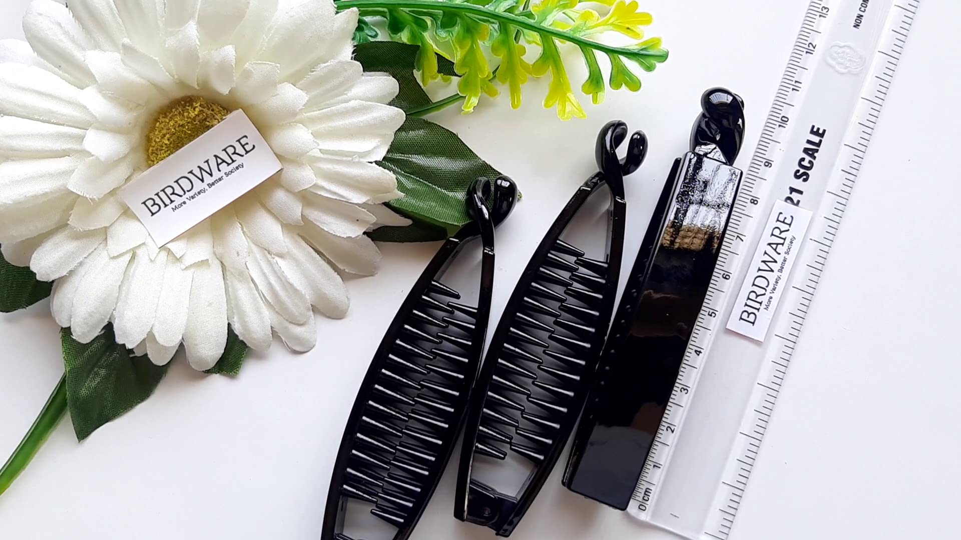 Large Banana Hair Clips for Women - Colorful Acrylic Rubber Hair Clutchers | Perfect for Thick Hair, Ponytails & Everyday Styling