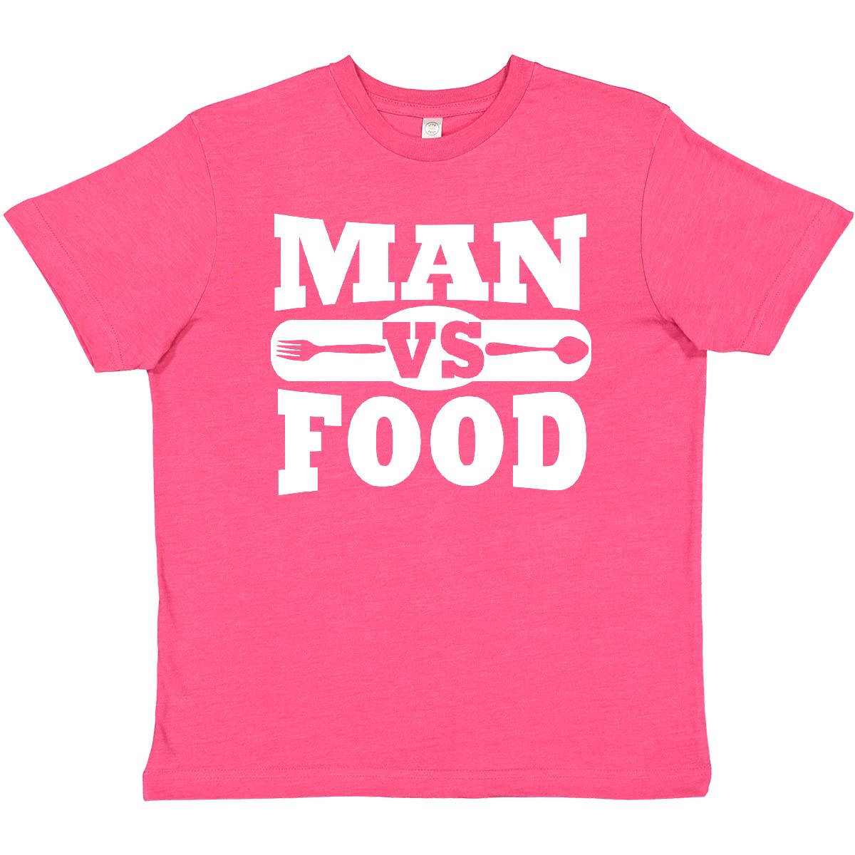 Inktastic Man Vs Food Youth T-Shirt - Funny Graphic Tee for Boys & Girls | Perfect for Casual Wear, School, and Family Outings