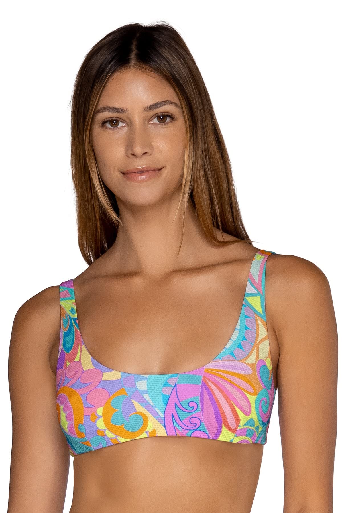 B Swim Skye Sport Women's Swimsuit Bikini Top - High Support Active Swimwear for Surfing, Swimming & Beach Volleyball