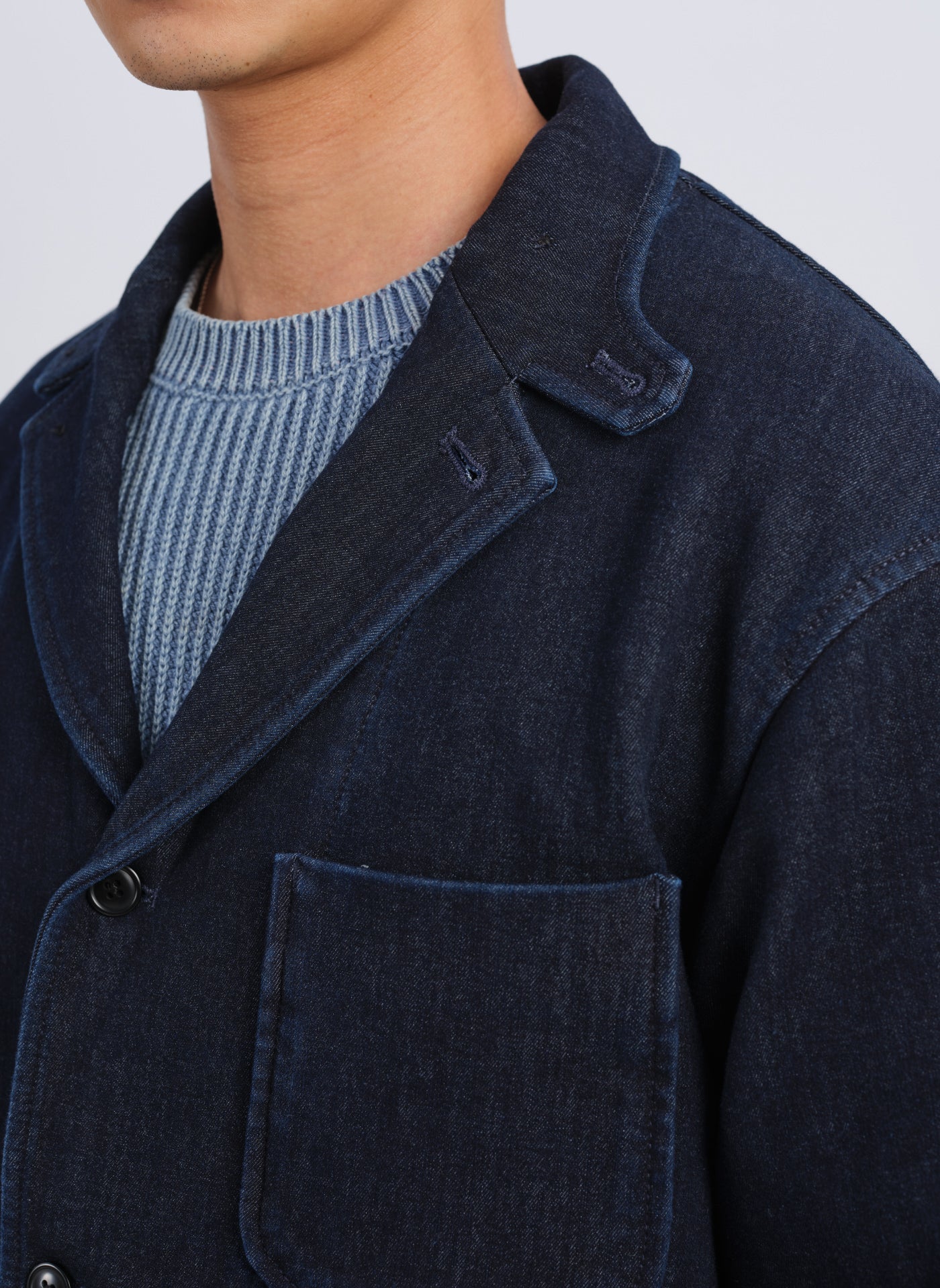 3D Printed Denim Blazer for Men & Women - Soft Workwear Jacket - Perfect for Office, Casual Outfits & Fashion Statements
