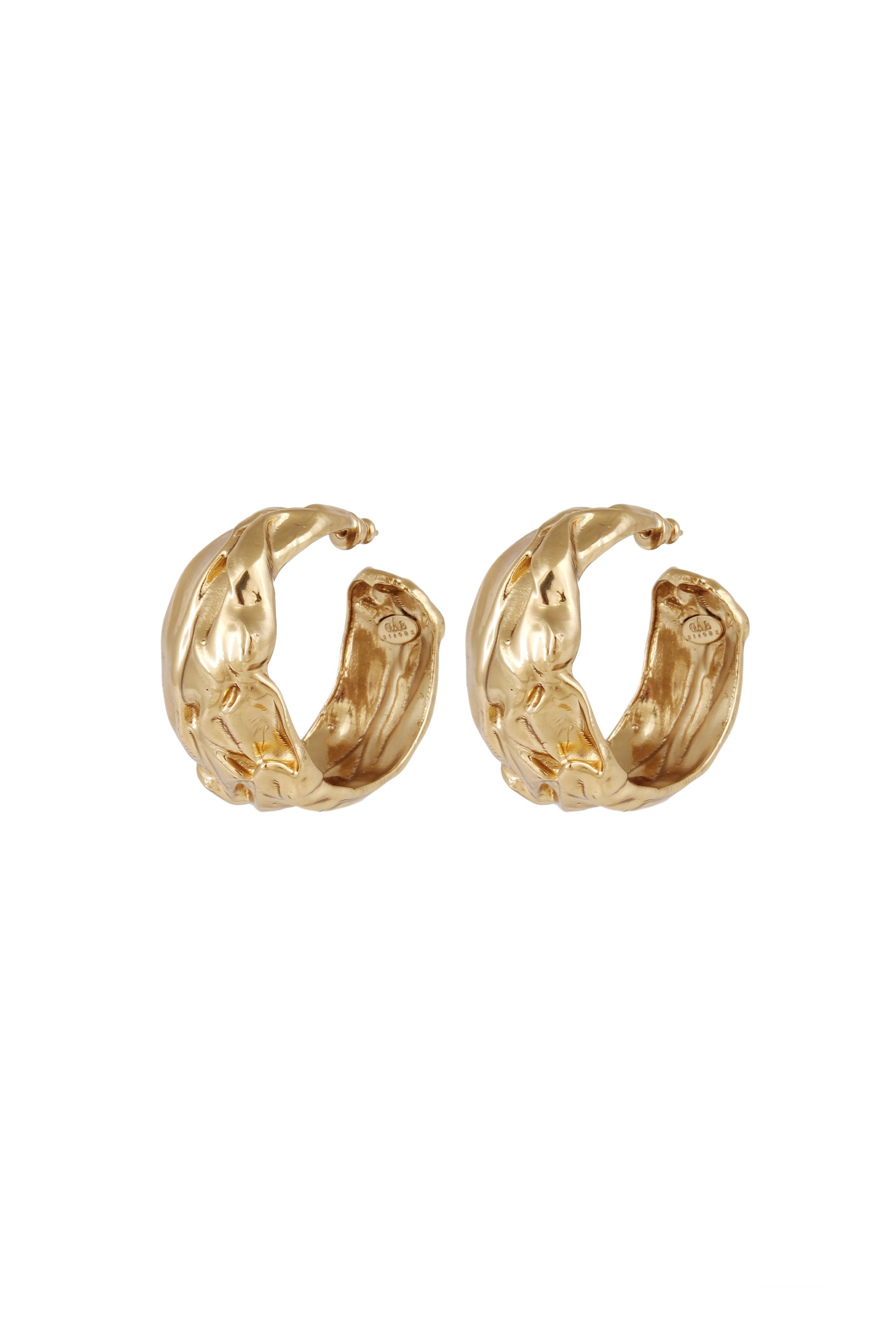 Gas Bijoux Compress Hoops - 14K Gold Plated Huggie Earrings for Women | Perfect for Everyday Wear, Parties & Special Occasions