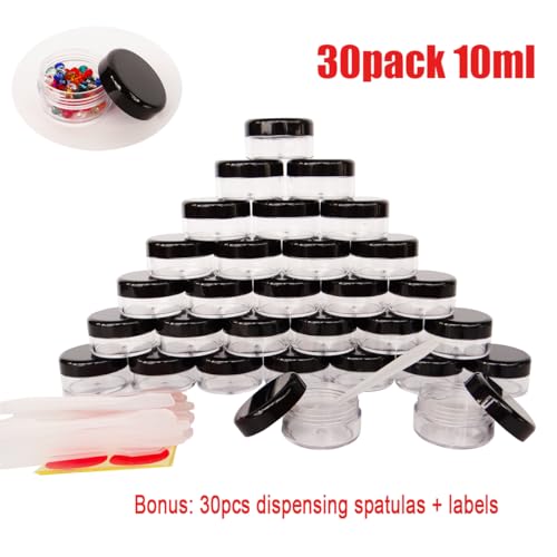 30x 10ml Black