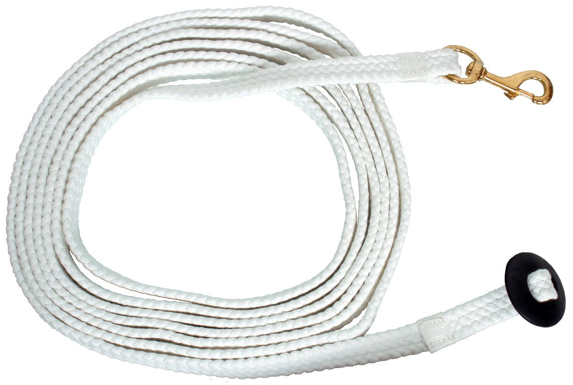 Premium Blue Braided Cotton Lunge Lead - 7.25m (24ft) Horse Training Rope for Safe & Gentle Control | Ideal for Lunging, Groundwork & Equestrian Exercises