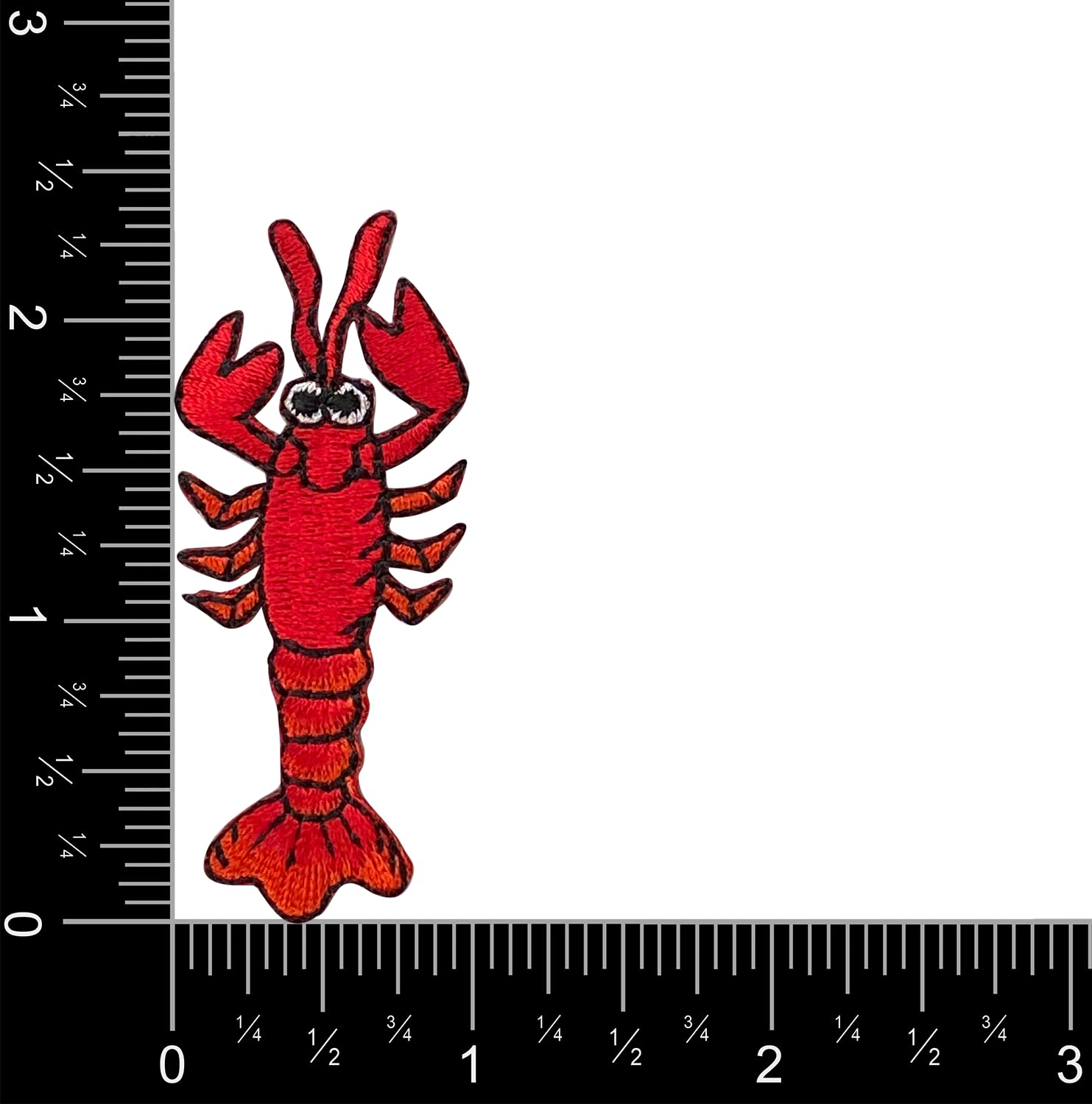 Red Lobster Embroidered Iron on Patch for Jackets, Hats & Bags - DIY Sew On Applique for Clothing & Accessories - Perfect for Costumes, Gifts & Craft Projects