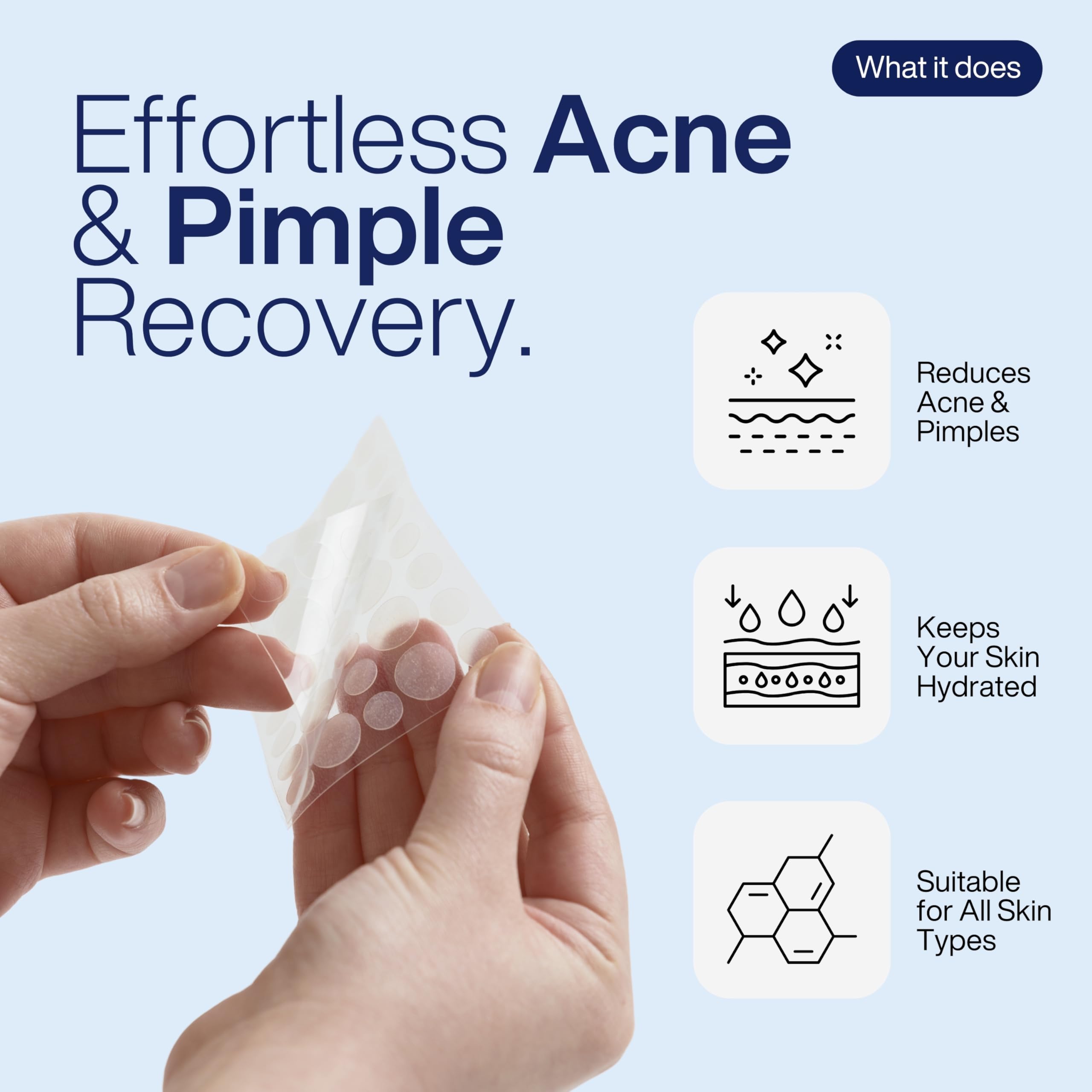 TOTAL ROUTINE Acne Recovery Patch - 72 Count Hydrocolloid Pimple Patches for Overnight Acne Treatment | Waterproof, Invisible Spot Cover for Active Breakouts | Reduces Pimples, Excess Oil & Blemishes | Perfect for Face, Back & Body Care Routine