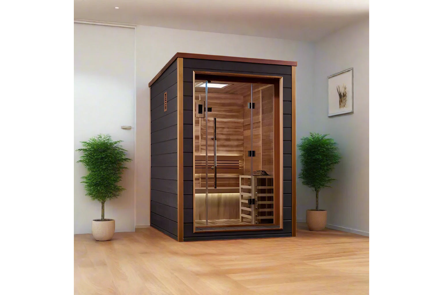 Golden Designs Narvik 2-Person Indoor/Outdoor Traditional Sauna - Wooden Home Spa for Relaxation & Detox - Perfect for Backyard, Patio or Basement Use (Summer Sale)