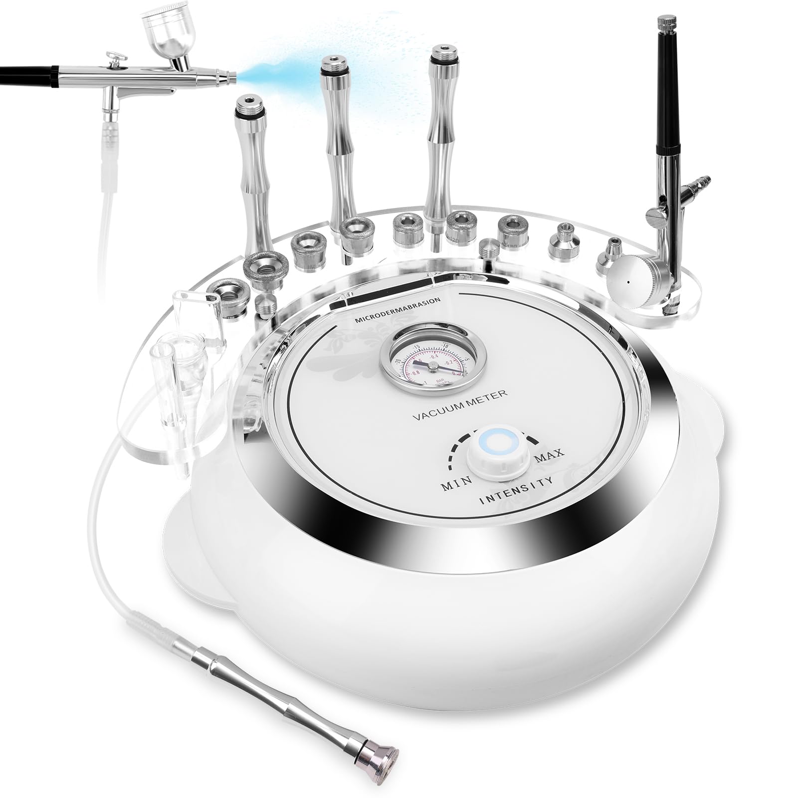 3 in 1 Diamond Microdermabrasion Machine - Professional Facial Skin Care Salon Equipment with Spray Gun & Strong 65-68cmHg Suction Power - Perfect for Acne Treatment, Blackhead Removal & Skin Rejuvenation at Home or Spa