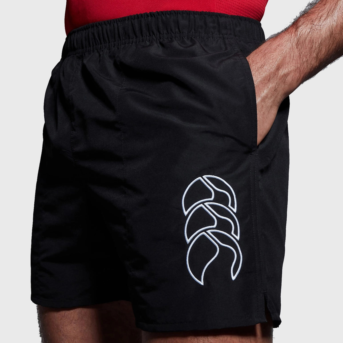 Canterbury Men's Tactic Shorts - Breathable Athletic Shorts for Running, Training & Gym Workouts - Black Performance Shorts for Sports & Active Lifestyle