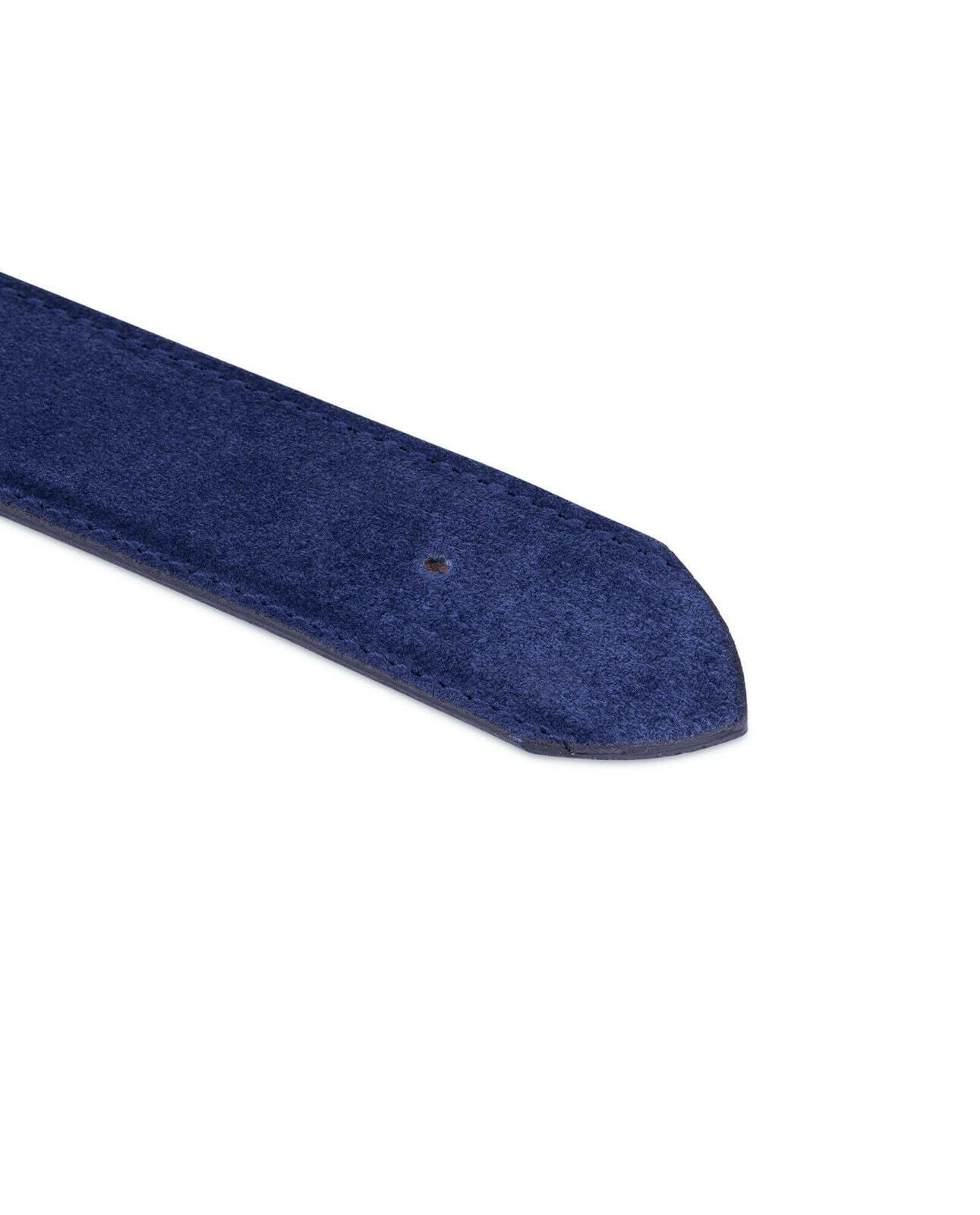 Original Blue Suede Belt Strap Replacement for Ferragamo - No Buckle Navy Dark Genuine Leather Belt - Perfect for Formal Wear, Office Attire & Special Occasions