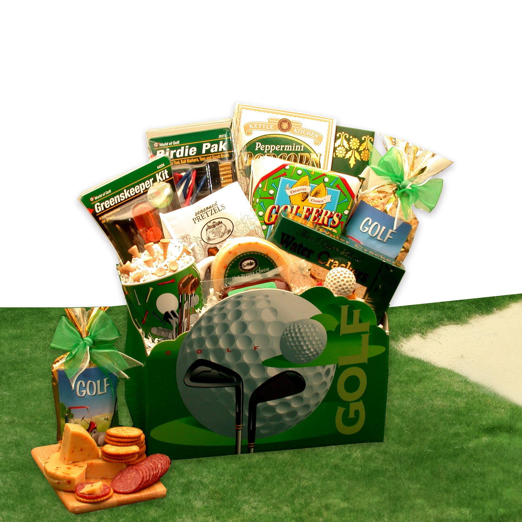 Premium Organic Golf Gift Basket for Men & Women - Large Luxury Golf Lover's Present for Birthdays, Holidays & Corporate Events