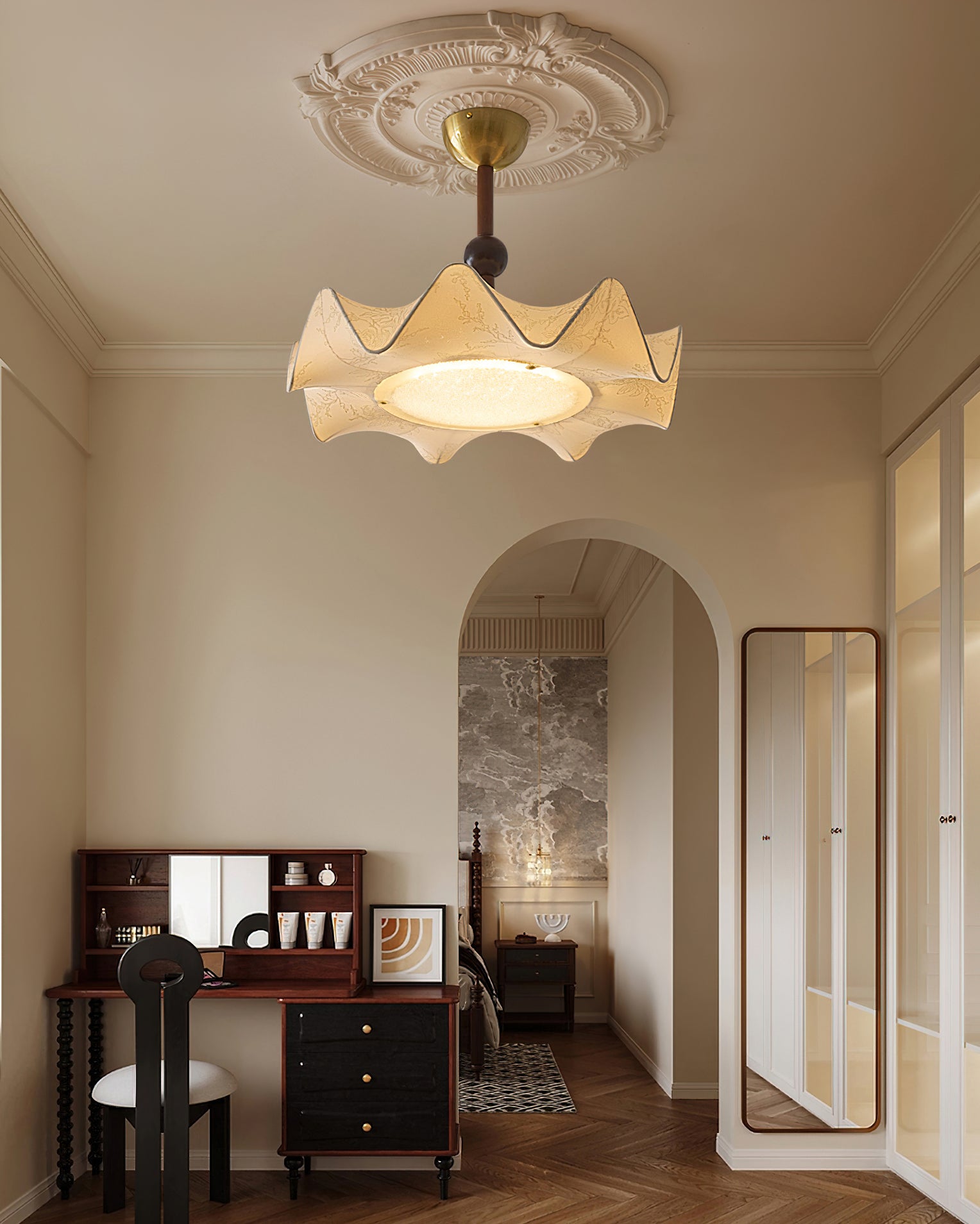 Tanyel Modern Floral Ceiling Light - Elegant Petal Design LED Chandelier for Living Room, Bedroom, Dining Room Decoration