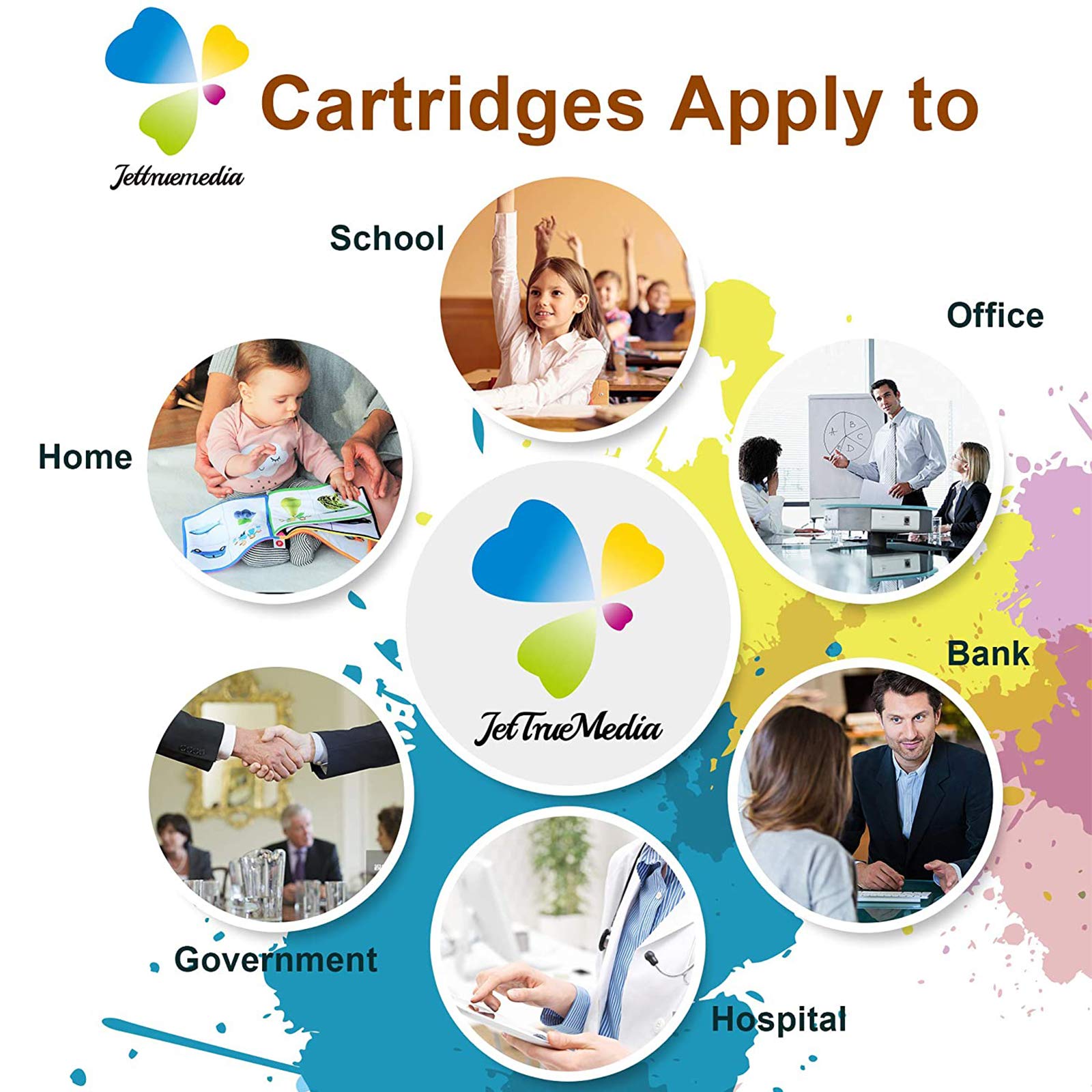 High Yield 711XL Ink Cartridges 4-Pack (BK/C/M/Y) - Compatible Replacement for HP 711XL & 711, Works with HP Designjet T120, T520 24/36-inch, T100 Printers - Ideal for Office Printing, Large Format Graphics & CAD Drawings