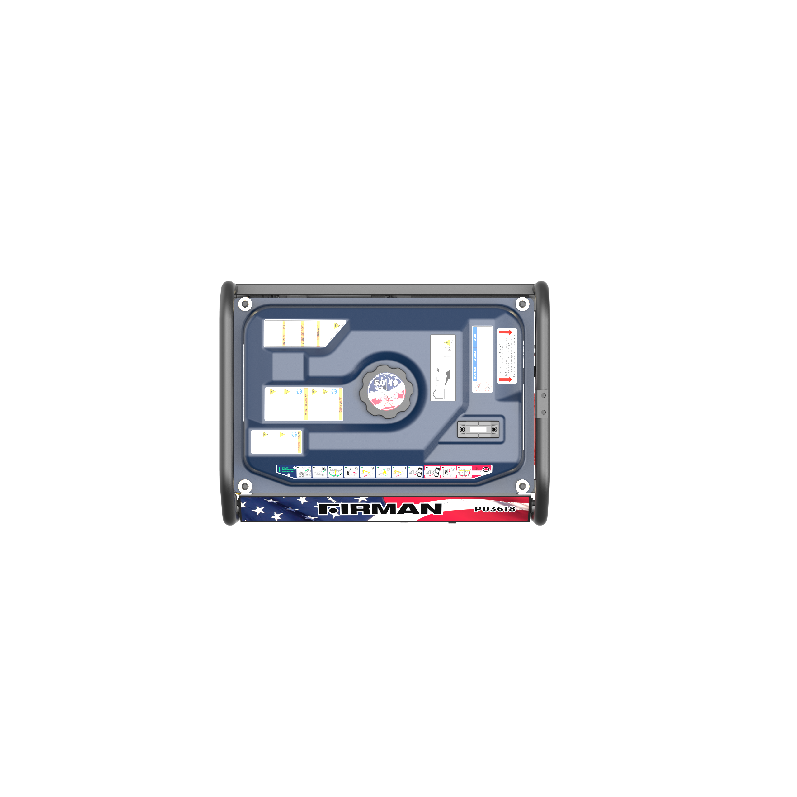 **4550W Portable Gas Generator with Recoil Start - 120V Power for Camping, Outdoor Events & Emergency Backup**