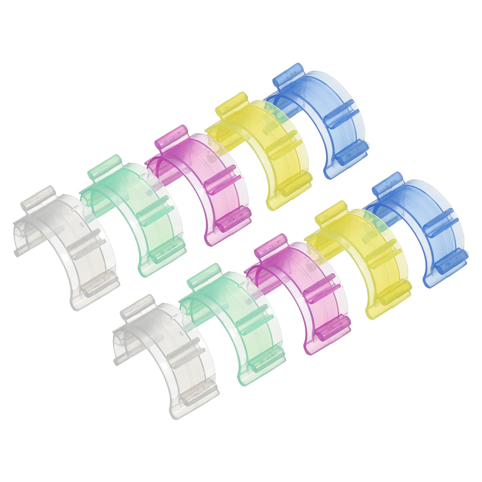 PATIKIL 50 Pack Plastic Sewing Bobbin Clips - Small Thread Clamps & Spool Organizers for DIY Embroidery, Crafting, Quilting - Multicolor - Perfect for Sewing Rooms, Craft Stations & Fabric Storage