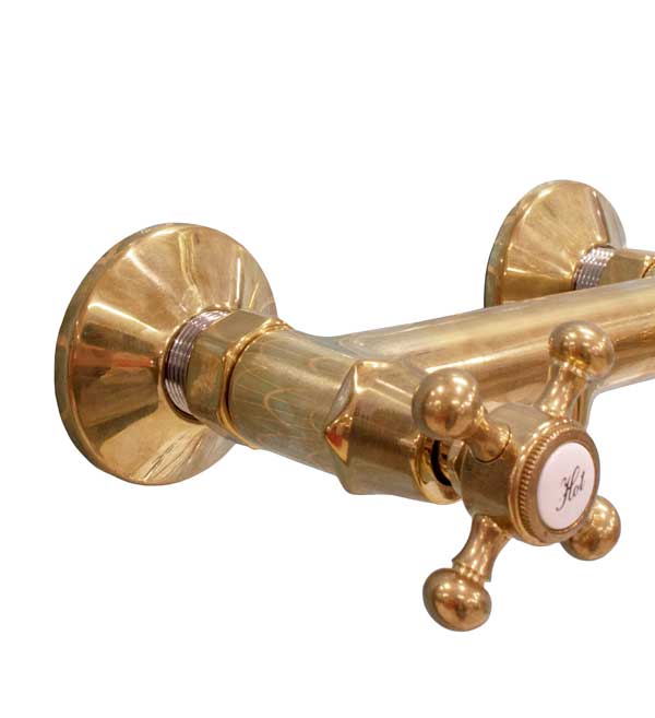 2-Pack Wall Mixer Brackets for Copper Pipes 12/15mm - Perfect for Bathroom & Kitchen Faucet Installation