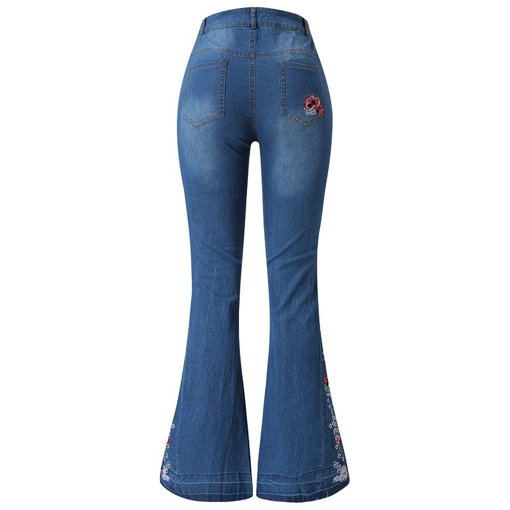 Vintage Flared Jeans for Women - High Waisted 70s Bell Bottoms for Casual Outfits