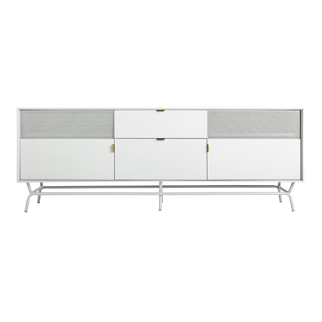 2-Door 2-Drawer Wooden Entryway Console Table - Hallway Sofa Table with Storage for Living Room, Entryway & Foyer Decor