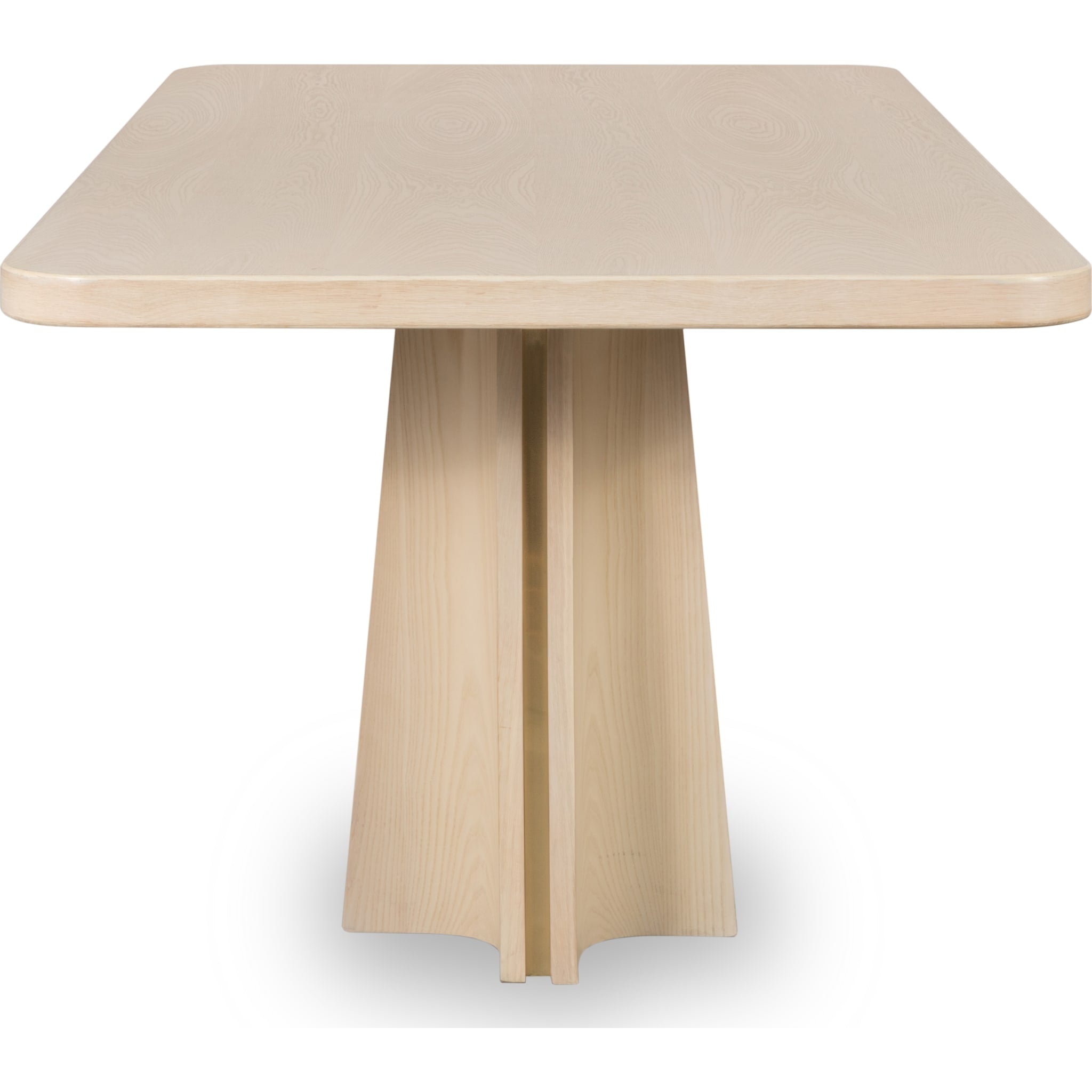 Zinnia Ash Wood Double Pedestal Dining Table - White Sand Finish | Modern Farmhouse Style | Perfect for Dining Room, Kitchen, or Open Concept Living Spaces