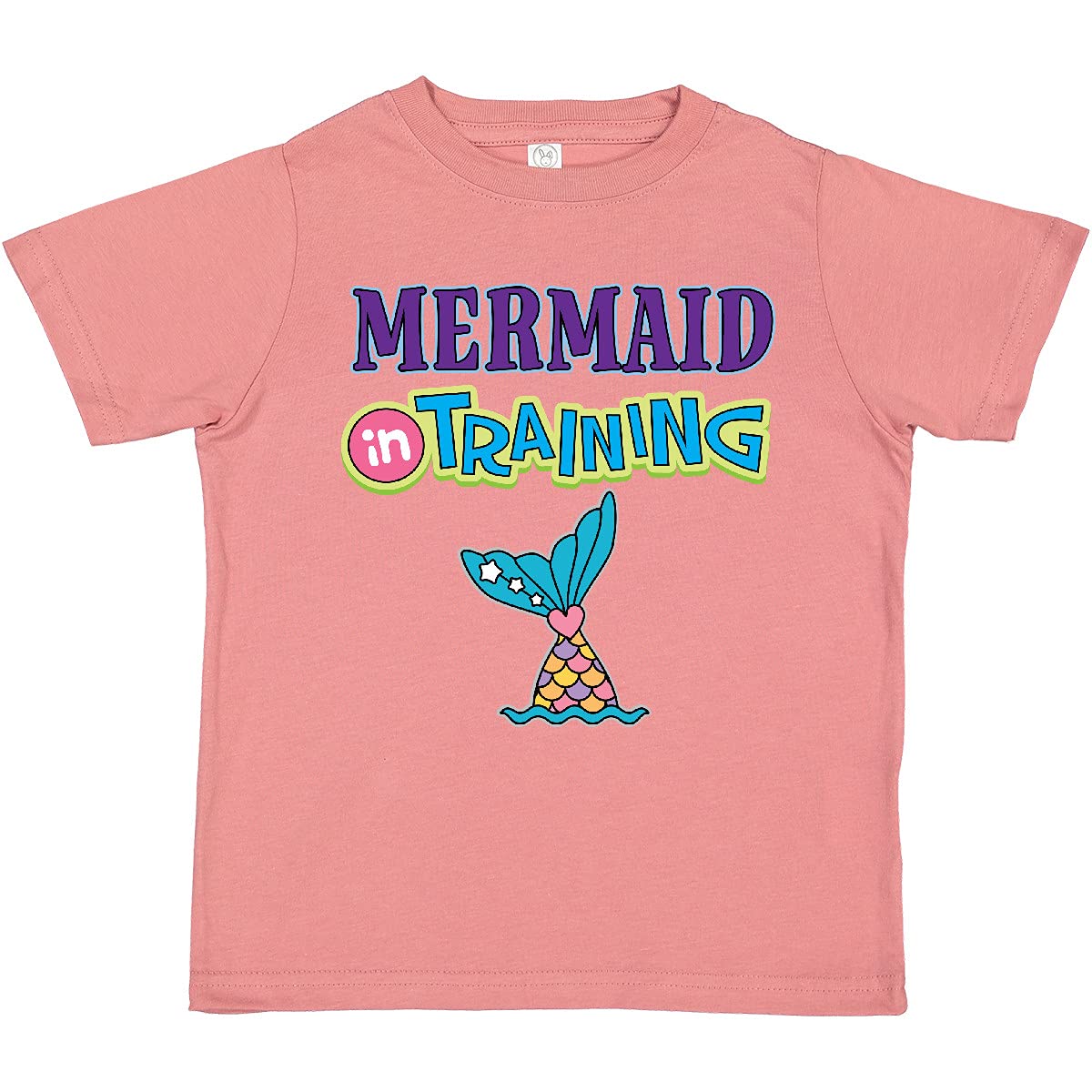 Inktastic Mermaid in Training Girls Toddler T-Shirt - Cute Mermaid Design Toddler Tee for Girls - Soft Cotton Kids Shirt for Beach, Pool & Summer Play