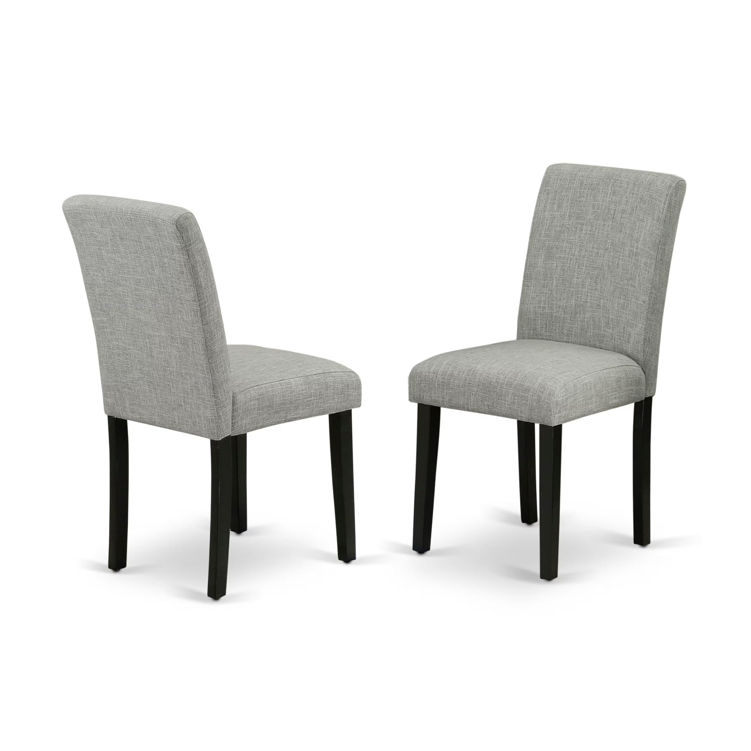 East West Furniture 5-Piece Kitchen Table Set for 4 - Rectangle Dining Table with V-Legs & 4 Shitake Linen Fabric Parson Chairs, 40x72 Inch, Multi-Color - Perfect for Small Dining Rooms, Breakfast Nooks & Cozy Family Meals