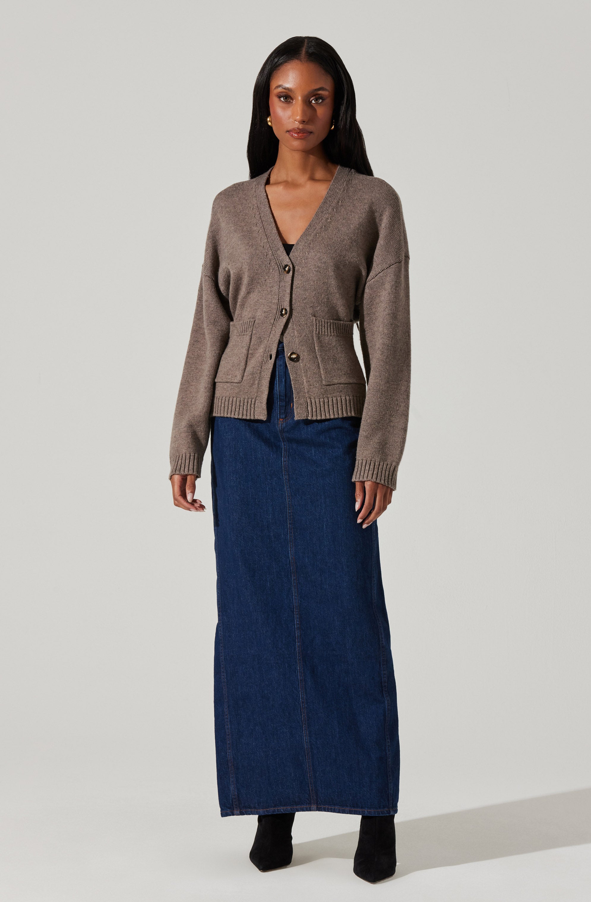Saffi V Neck Cardigan for Women - Soft Lightweight Knit Sweater | Perfect for Office, Date Night & Fall Layering