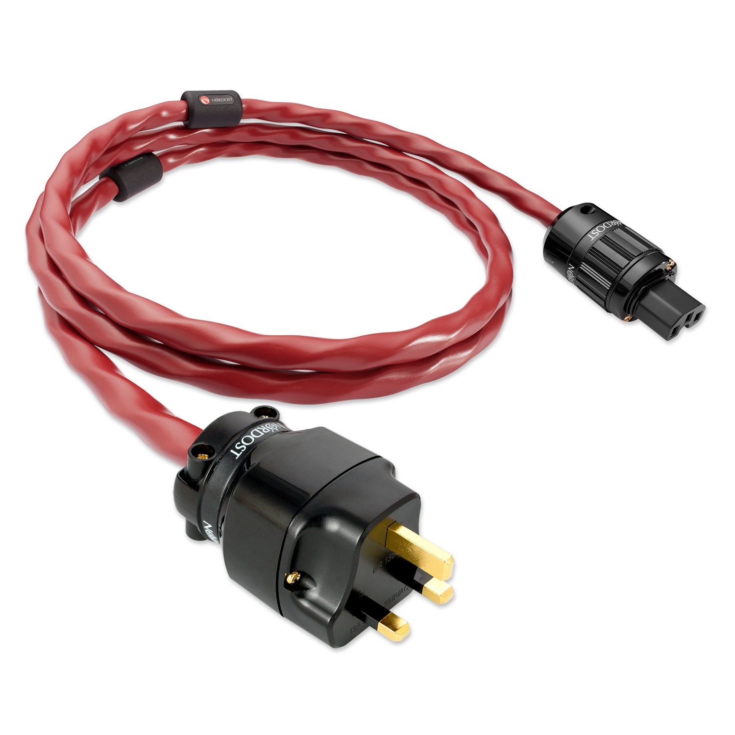 Premium Nordost Leif 3 RED DAWN 3 Power Cord - High-Performance Audio Power Cable for Home Theater & Hi-Fi Systems - Perfect for Audiophiles & Professional Studios