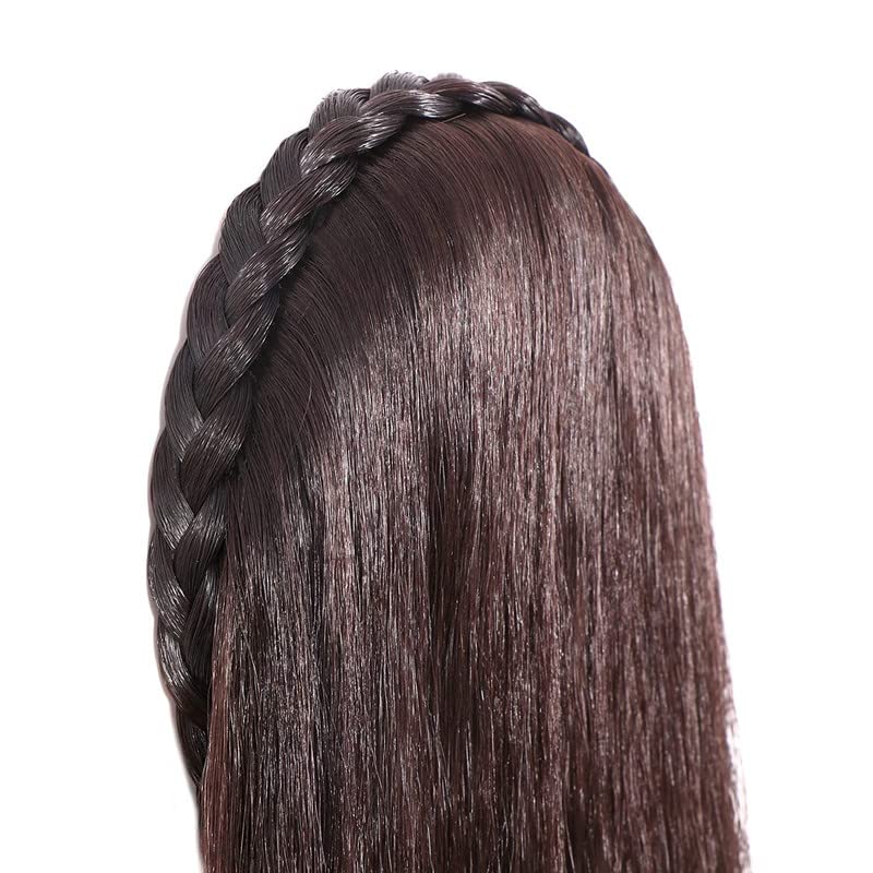 CHANDERKASH 30 Inch Synthetic Hair Extensions - Long Straight Clip-in Hairpiece for Women & Girls (Brown) | Perfect for Cosplay, Daily Styling & Special Occasions