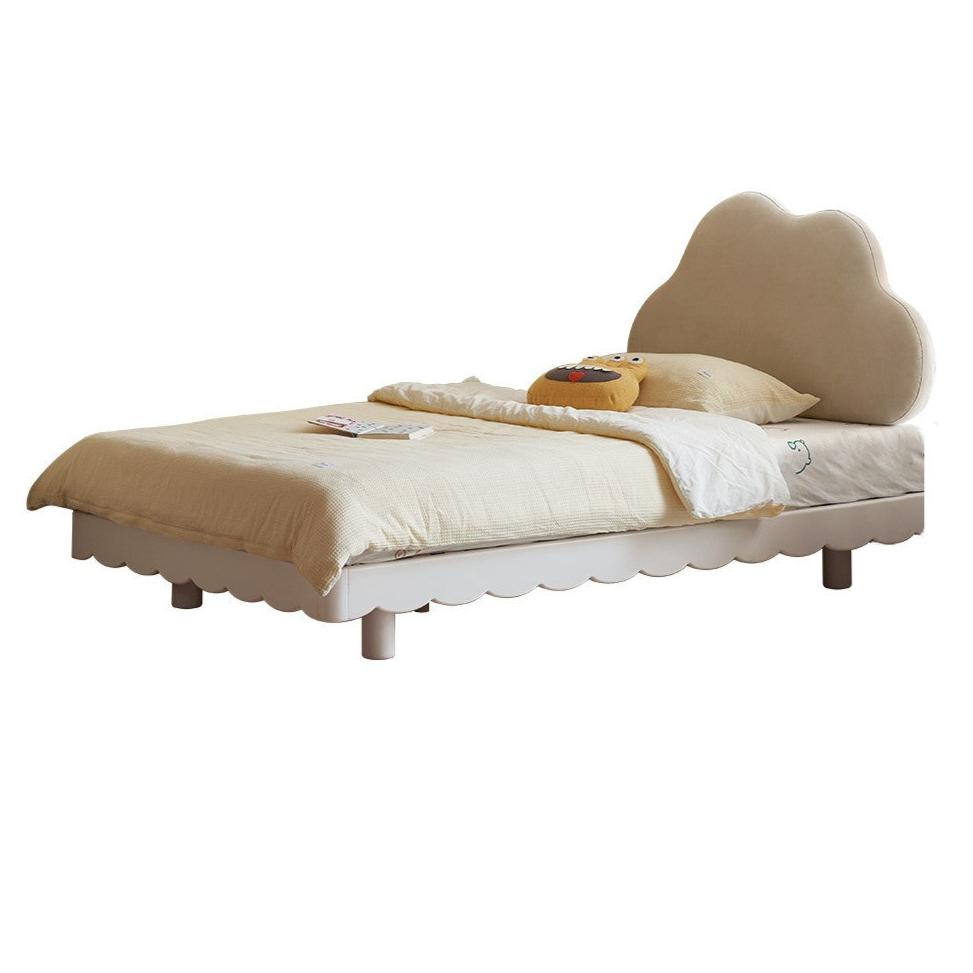 Solid Beech Wood Kids Platform Bed - No Headboard, Eco-Friendly & Sturdy for Toddler & Children's Bedroom - Perfect for Small Spaces & Montessori Style Rooms
