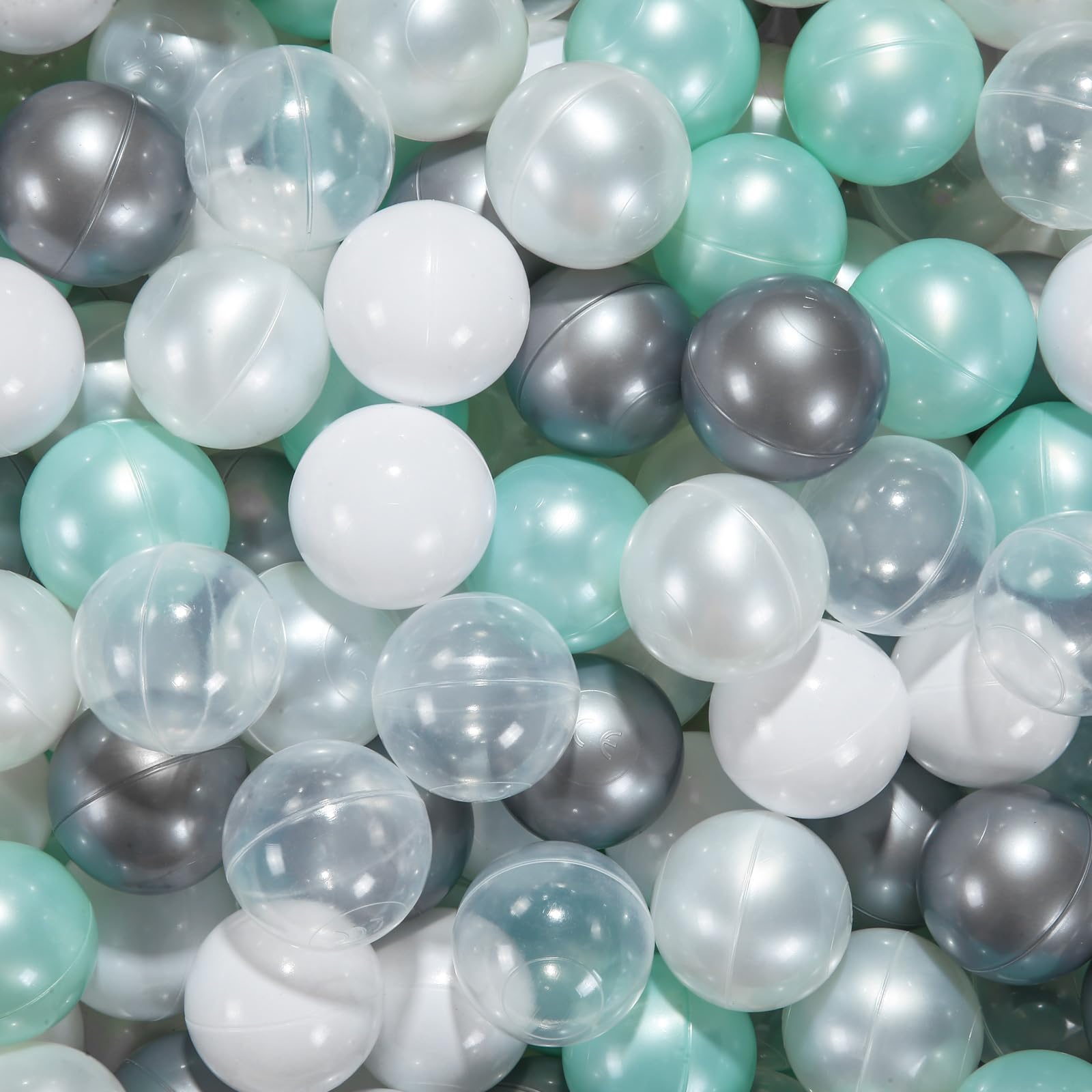 STARBOLO 100-Piece Crush-Proof Plastic Ball Pit Balls for Toddlers - Safe Play Tent, Baby Pool & Kiddie Pool Toys, Party Decorations & Photo Props - Perfect for Indoor Play, Birthday Parties & Sensory Play Activities