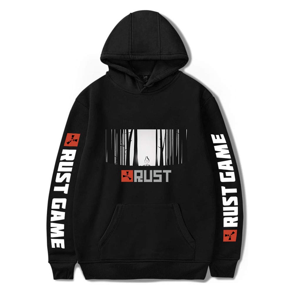 Unizka Rust Game Hoodie - Casual Hip Hop Streetwear Pullover Thin Tracksuit Sweatshirt for Merch Game Lovers, Perfect for Gaming Sessions and Urban Street Style