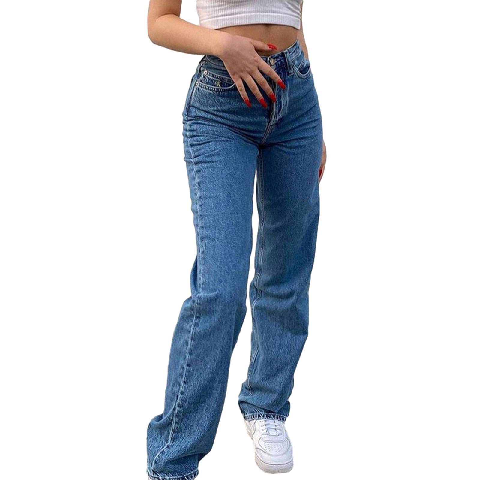 Women's Baggy Jeans - Harajuku Style Loose Wide Leg Cargo Pants with High Waist & Straight Leg Design | Perfect for Streetwear, Casual Outfits and Fashionable Everyday Wear