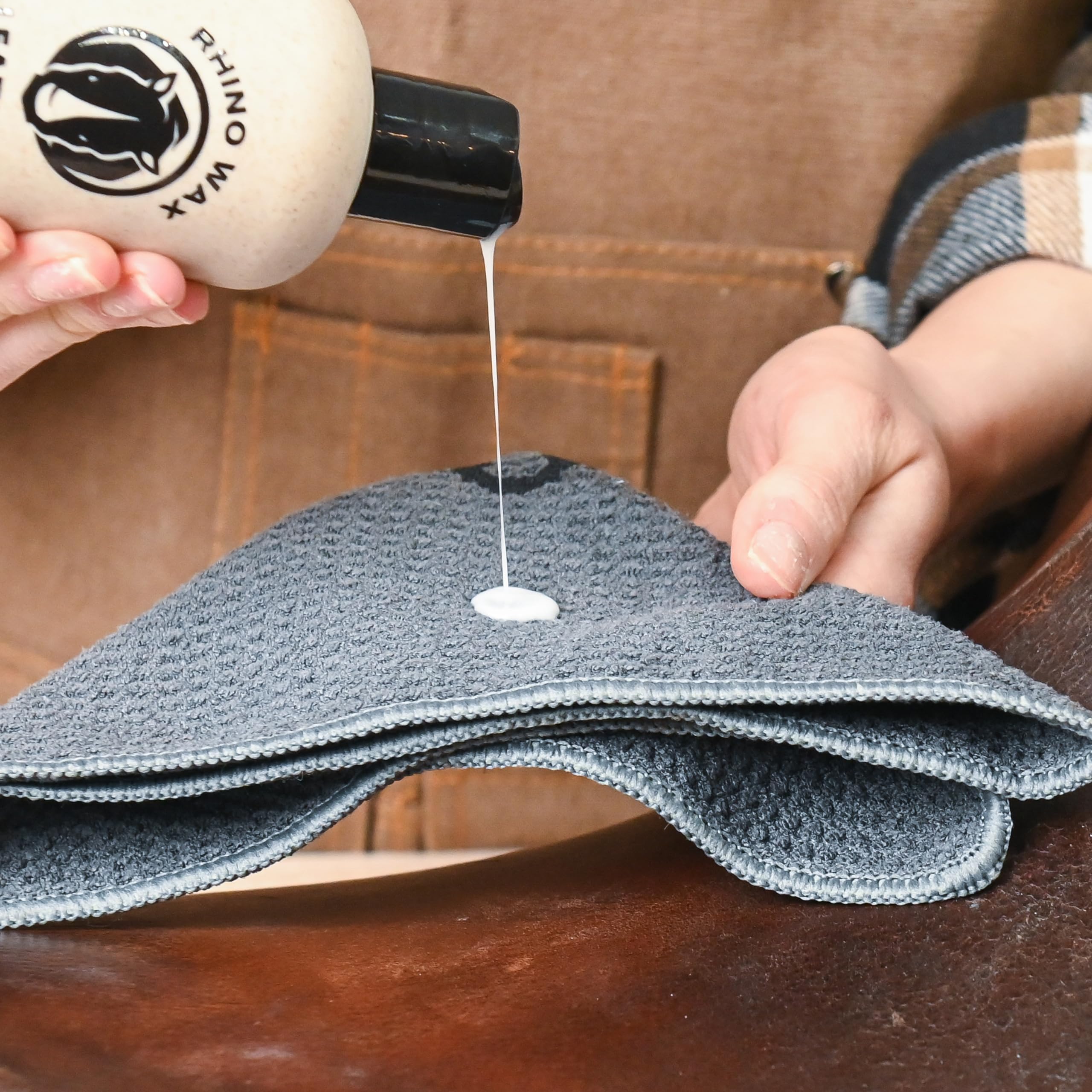 Premium Saddle Cleaning Kit (Saddle Soap, Leather Cleaner, Brushes & Cloths) - Complete Care for Saddles, Bridles, Boots, Reins & Leather Tack - Made in USA - Ideal for Equestrian Care & Leather Maintenance