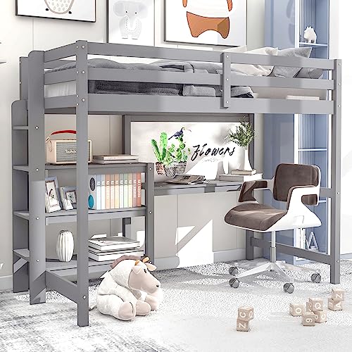 Gray-twin-3 Tier Shelves