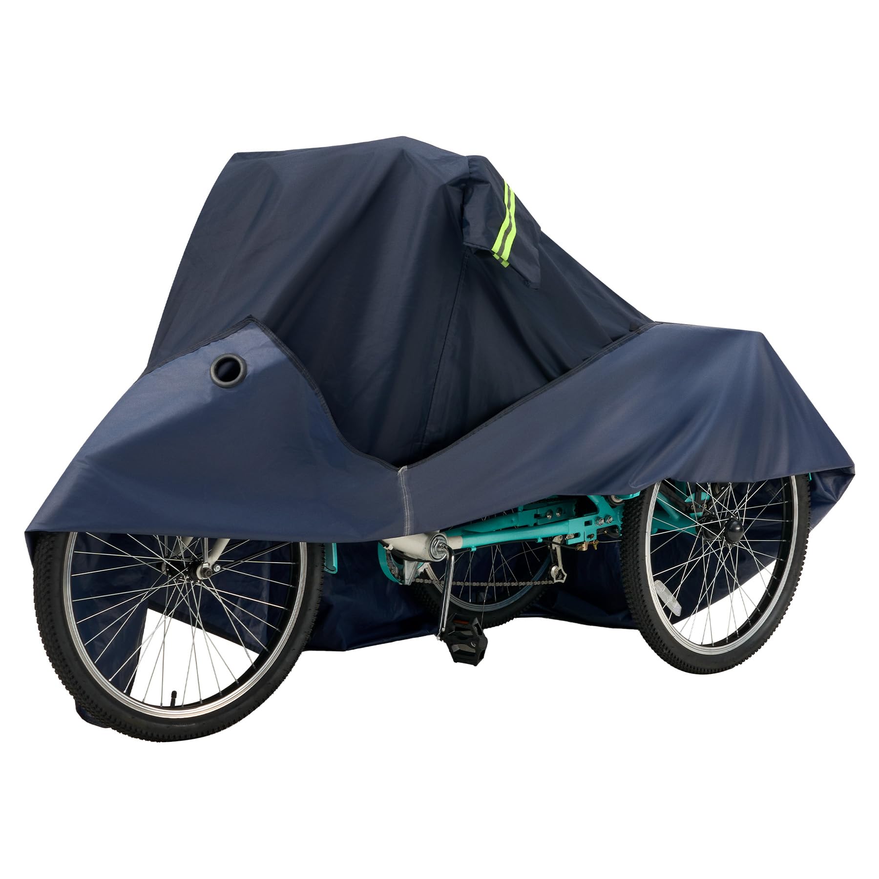 VIRIBUS Waterproof Bike Cover for 1-2 Bicycles - Heavy Duty 210D Outdoor Bicycle Cover with Lock Holes & Windproof Buckles - Fits Mountain, Road & Electric Bikes - Perfect for Garage, Patio & Outdoor Storage Protection