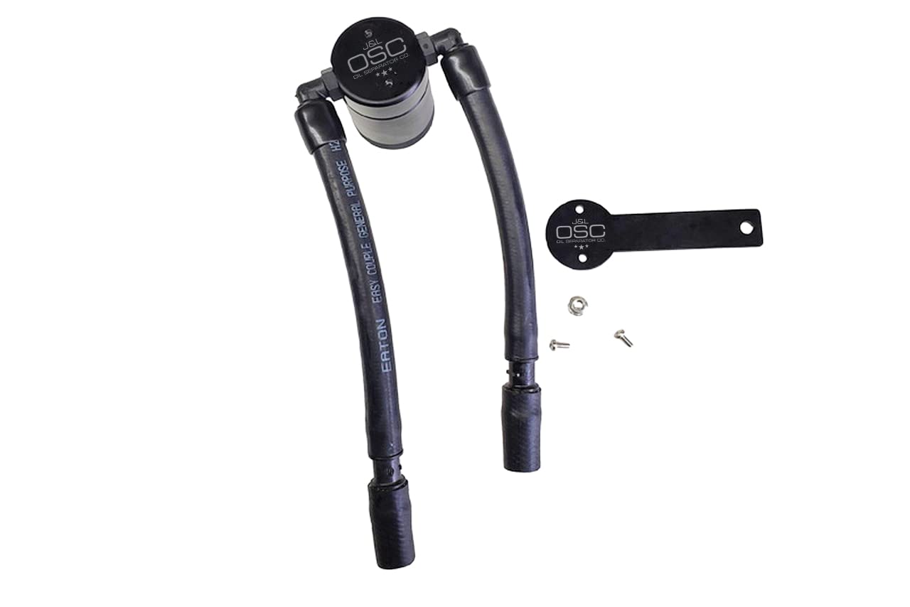 J&L Oil Separator 3.0 - Compatible with 2013-2019 Ford Fusion 1.5L (Passenger Side, Black) | Engine Protection & Performance Upgrade for Daily Driving & Long Commutes