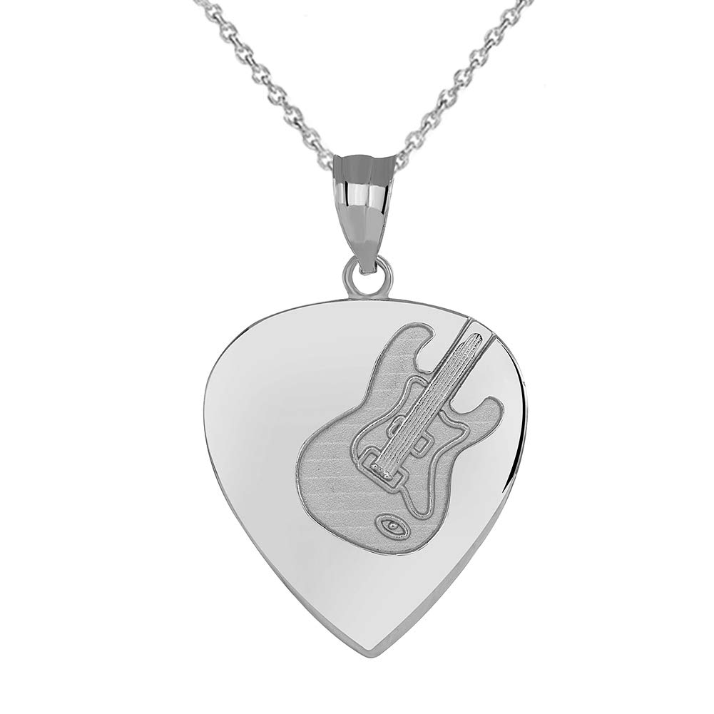 Sterling Silver Guitar Pick Necklace for Musicians - Perfect Gift for Music Lovers
