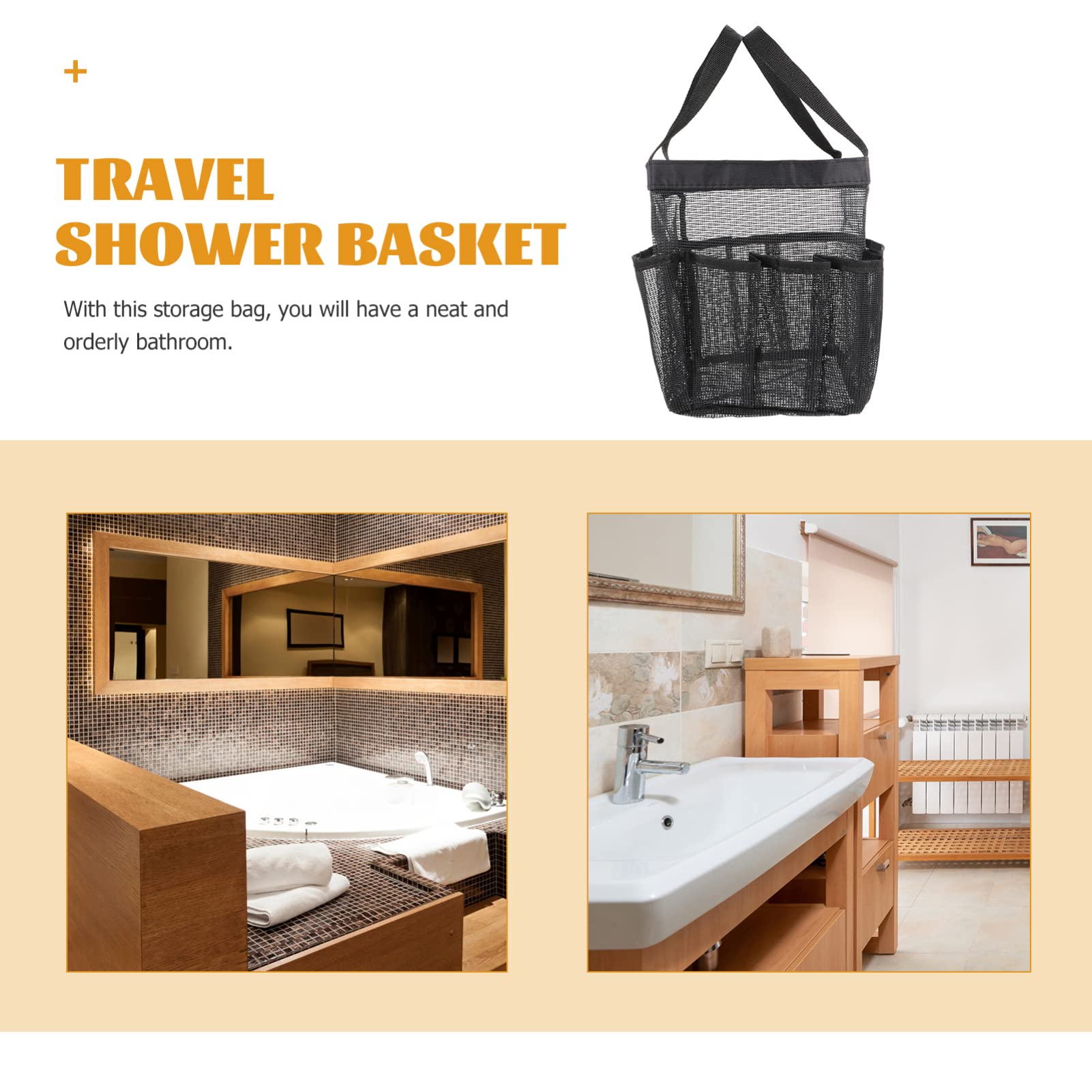 Zerodeko Quick Dry Mesh Storage Tote Bag - Large Waterproof Cosmetic & Shower Organizer for Travel, Beach, Gym | Portable Nylon Makeup Bag for Men & Women | Perfect for Swimming, Camping & Vacation Essentials