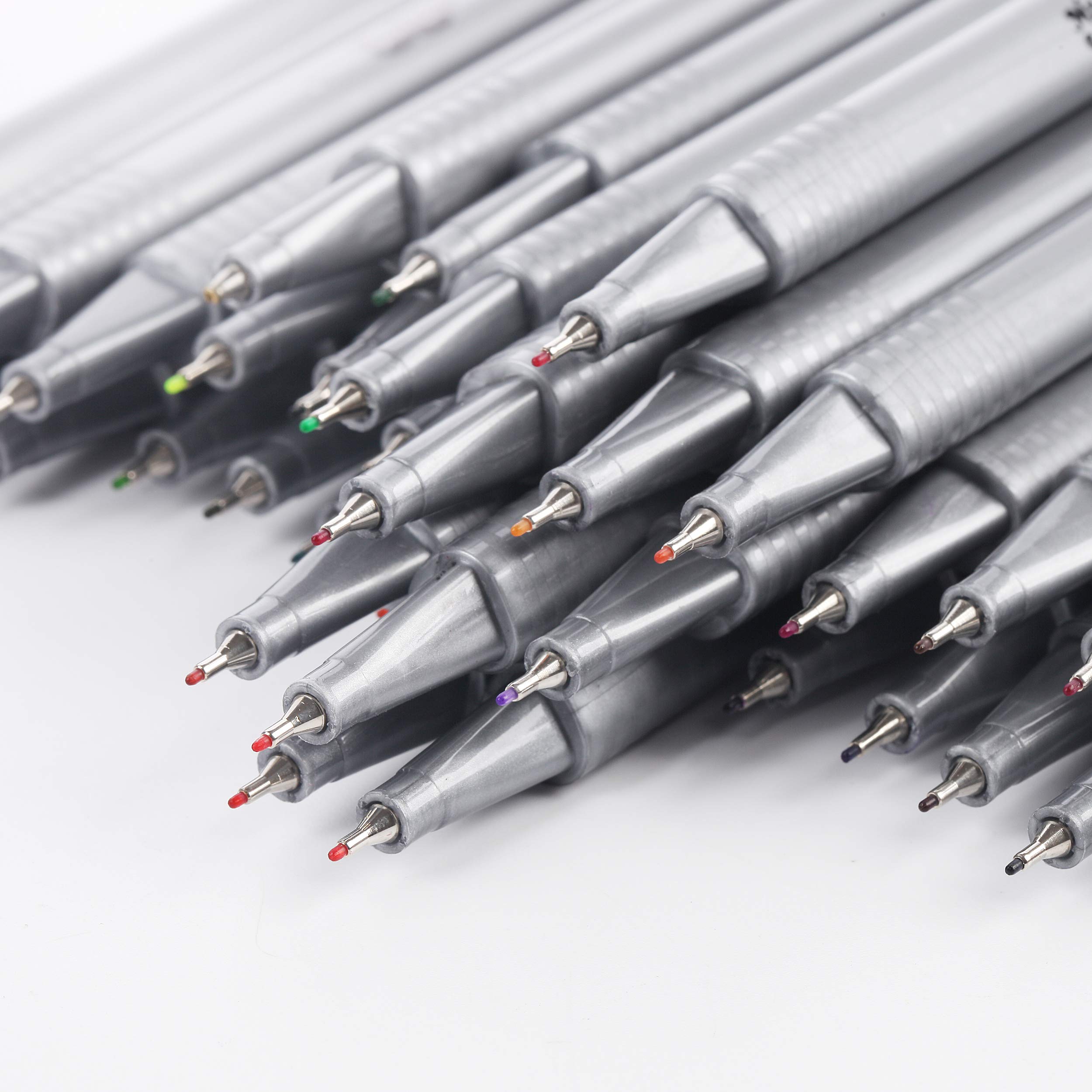 Mr. Pen 36-Pack 0.4mm Fineliner Pens - Fine Point Colored Markers for Journaling, Bible Study & Art