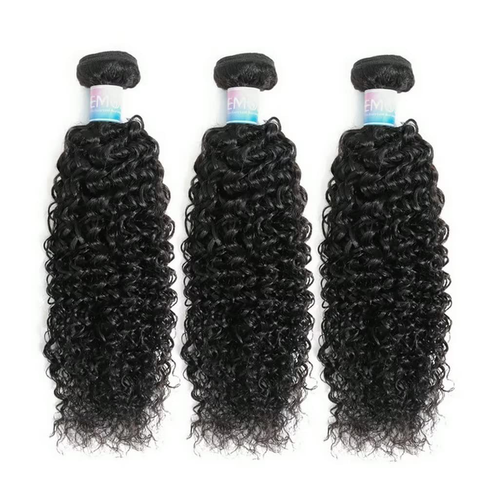 Kinky Curly Human Hair Bundles 3PCS 300g (26/26/26 Inch) - Virgin Remy Hair Weave for Black Women, 100% Natural Unprocessed Hair, Heat Resistant & Dyable | Perfect for Protective Styles, Wig Making & Everyday Wear