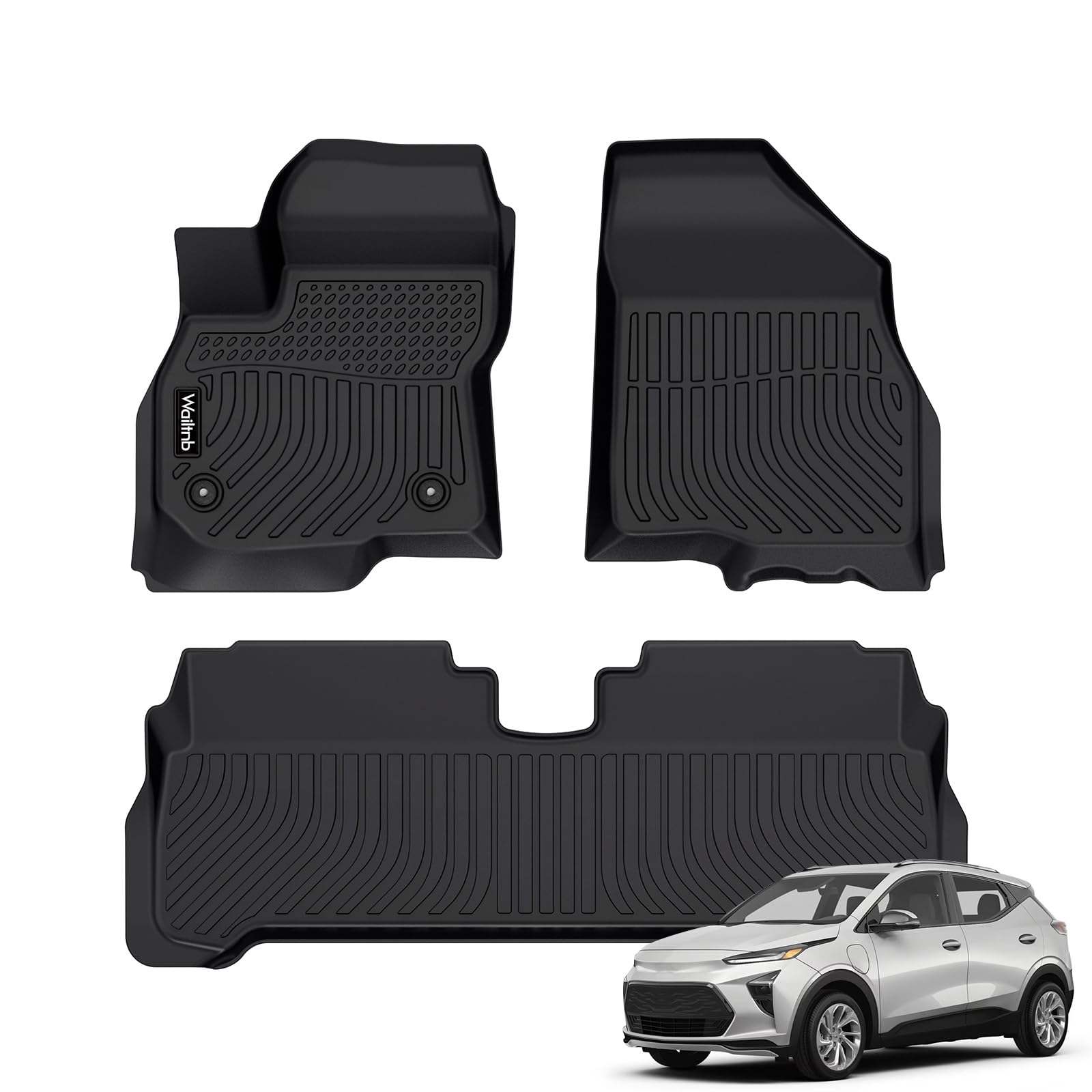 Custom Fit All-Weather Floor Mats for Chevrolet Bolt EUV 2022-2024 - Heavy Duty Car Floor Liners Accessories - Perfect for Winter, Rain, Mud & Snow Protection