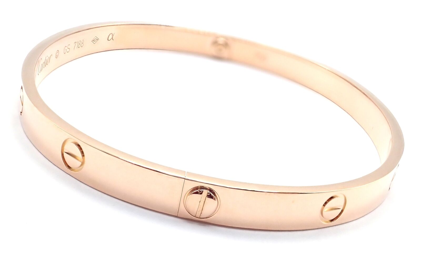 Authentic Cartier 18k Rose Gold Love Bangle Bracelet - Size 21 - Luxury Jewelry for Women - Perfect for Anniversaries, Weddings & Special Occasions