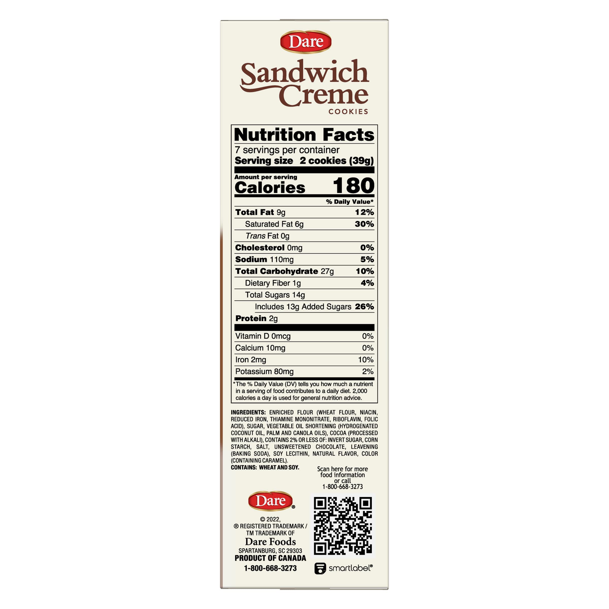 Dare Chocolate Fudge Sandwich Crème Cookies - Vegan, Kosher Certified, 10.2oz (Pack of 12) - Perfect for Snacking, Parties & Gift Baskets
