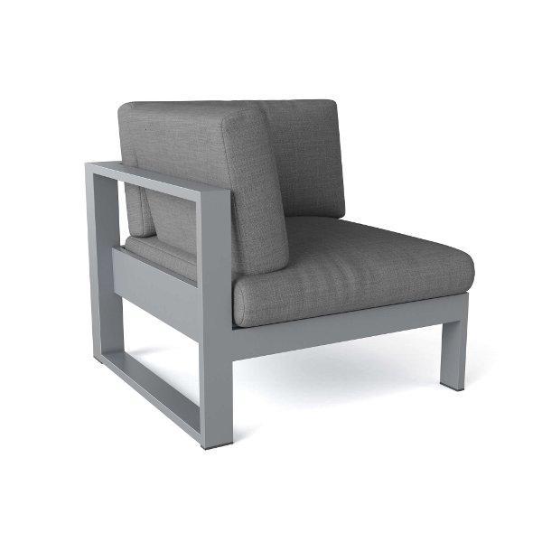 Lucca Deep Seating Corner Chair - Modern Outdoor Patio Furniture Set with Cushions, Waterproof Wicker Rattan Sofa for Backyard, Garden, Poolside Relaxation