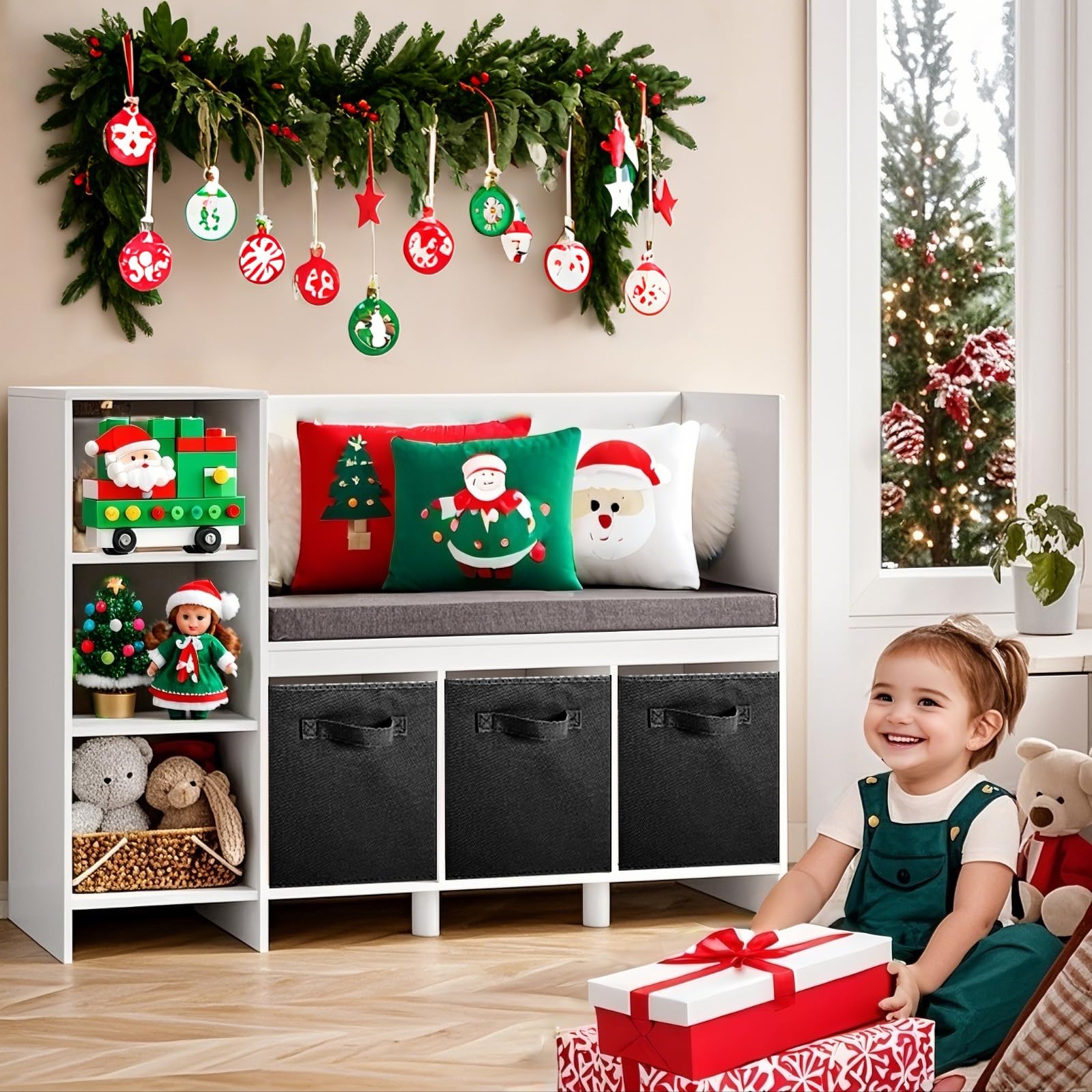 Foldable Fabric Storage Bins & Organizer Cubes - 13x13x13 Inch Closet & Toy Storage Drawers - 2 Pack Black - Perfect for Kids' Room, Nursery, and Home Organization