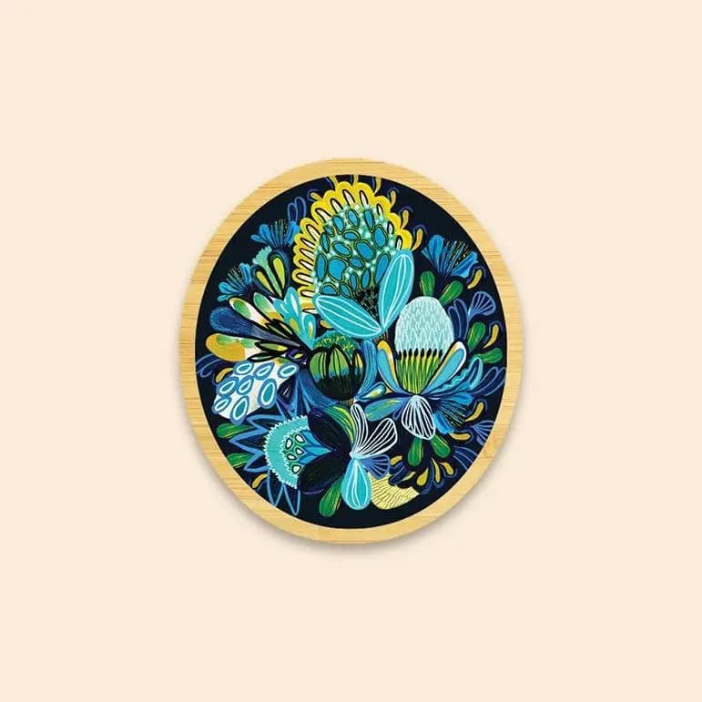 Azure Natives Handmade Wooden Brooch Pin - Natural Wooden Jewelry for Women - Perfect for Outfits, Jackets, Scarves & Special Occasions