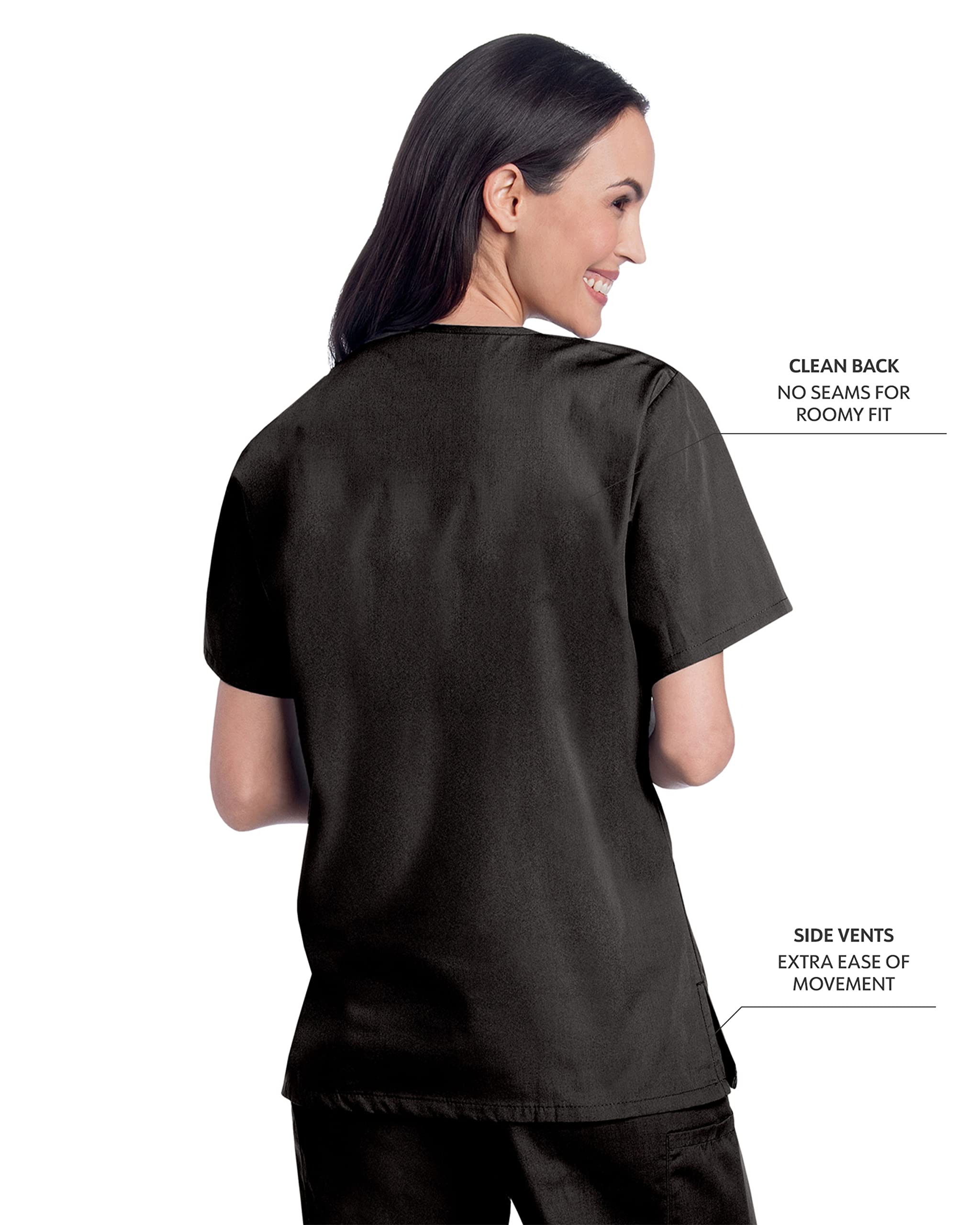 **Landau Scrub Zone Relaxed Fit 2-Pocket V-Neck Scrub Top for Women 70221 – Comfortable Medical Uniform for Nurses & Healthcare Professionals – Perfect for Hospitals, Clinics & Long Shifts**