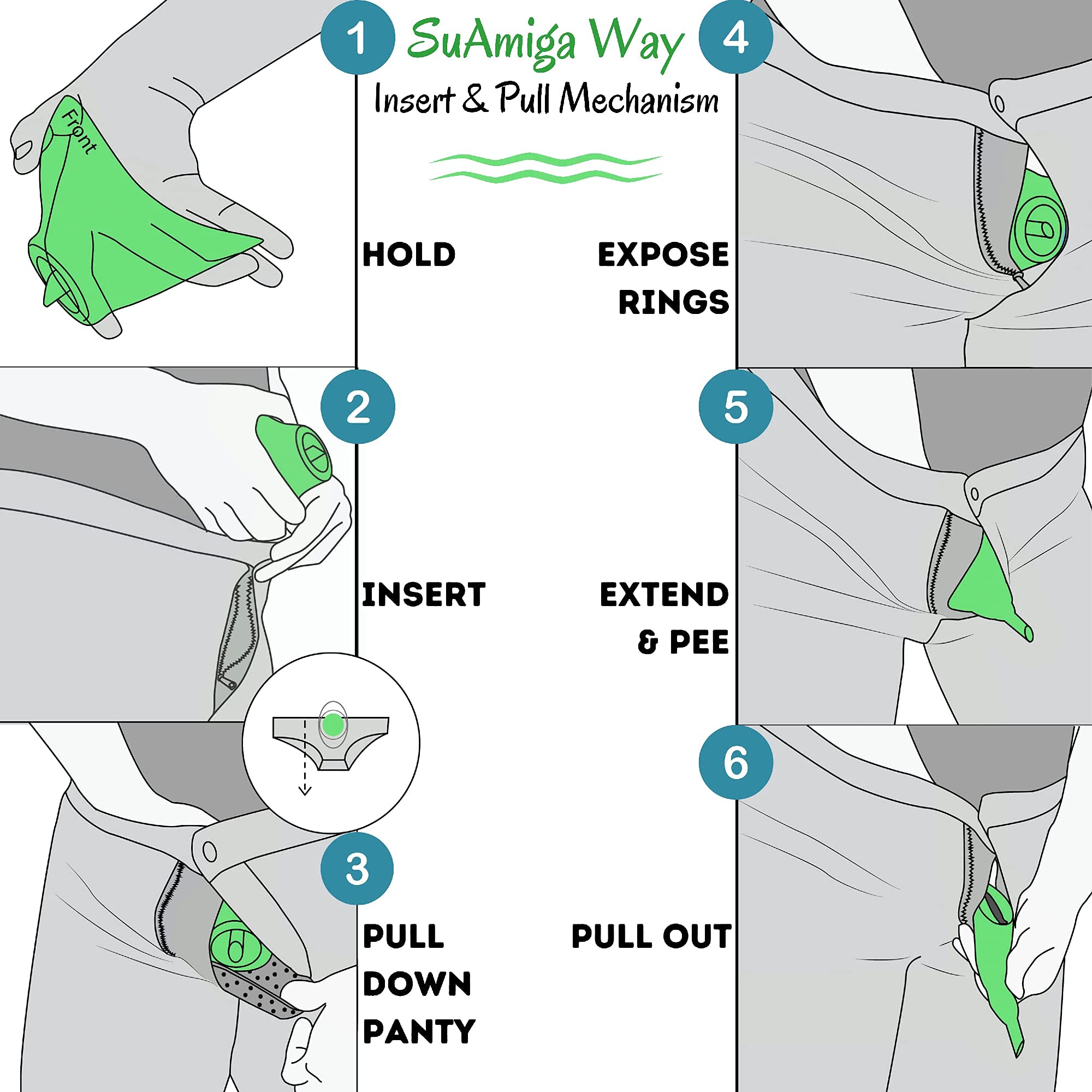 Collapsible Female Urination Device - Portable Reusable Women's Urinal for Standing Pee - Travel, Camping & Outdoor Pee Funnel - Soft, Firm & Plus Size Options - Perfect for Hiking, Road Trips & Emergency Situations