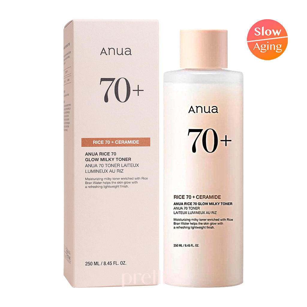 ANUA Rice 70 Glow Milky Toner 250ml - Korean Skincare for Brightening & Hydration - Perfect for Morning & Night Routine